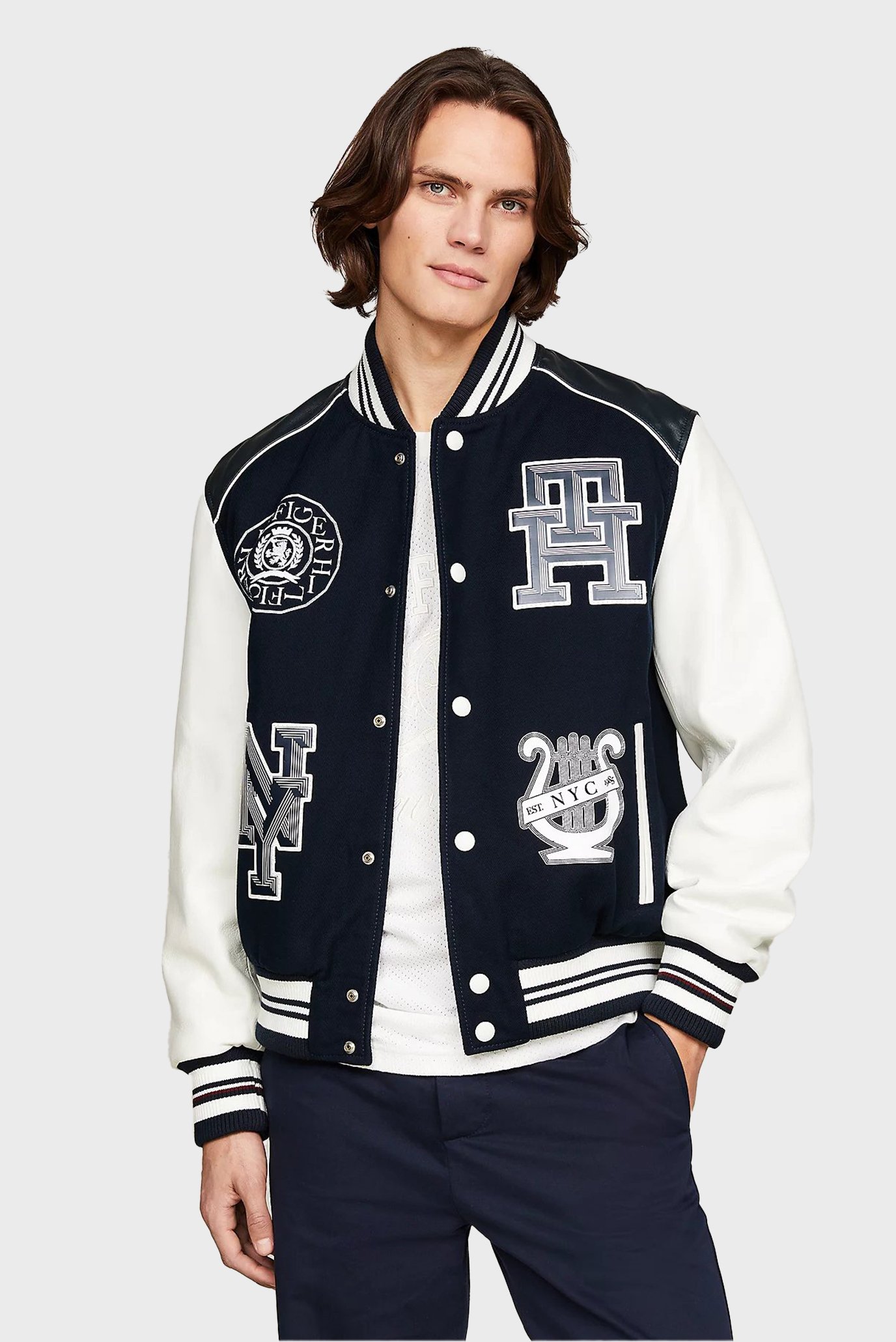 Мужской темно-синий бомбер THC GI PREPPY VARSITY 1