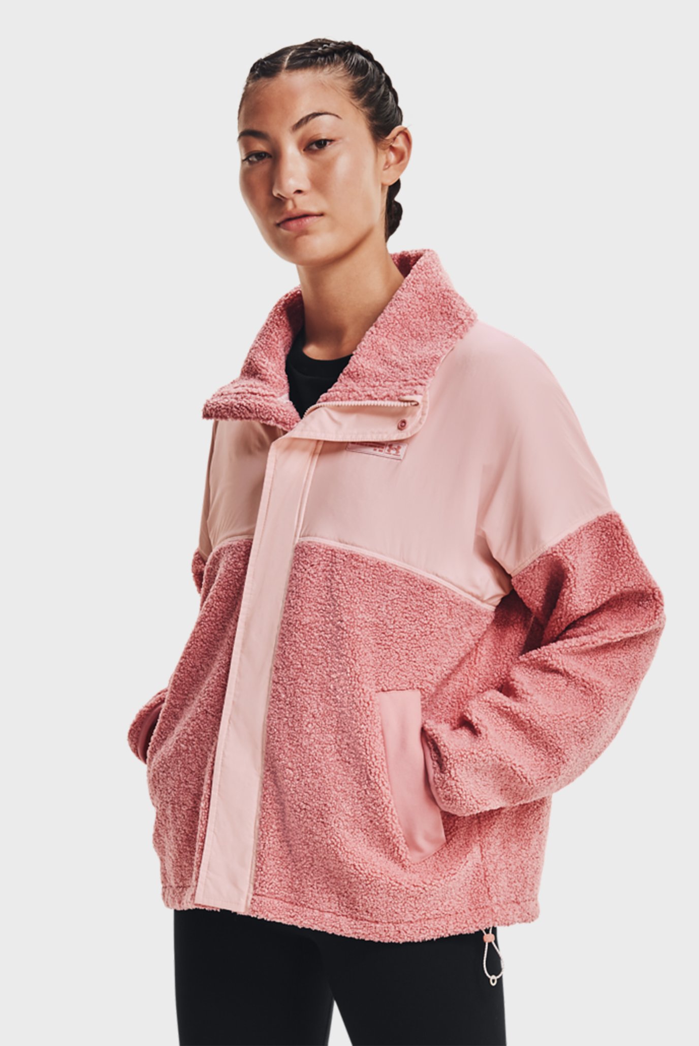 Женская розовая куртка UA Mission FZ 1