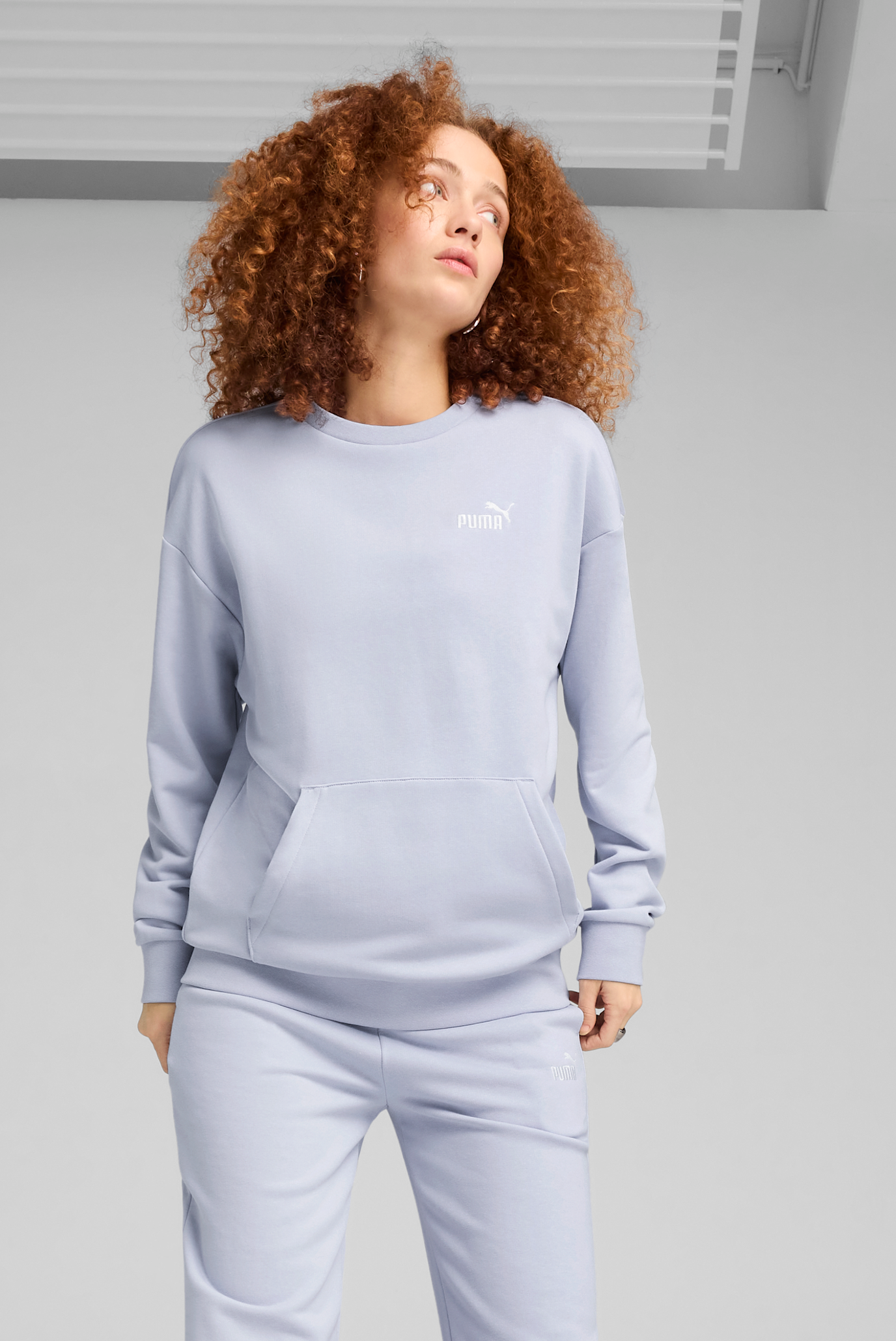 Жіночий блакитний спортивний костюм (світшот, штани) Relaxed Sweat Suit Women 1