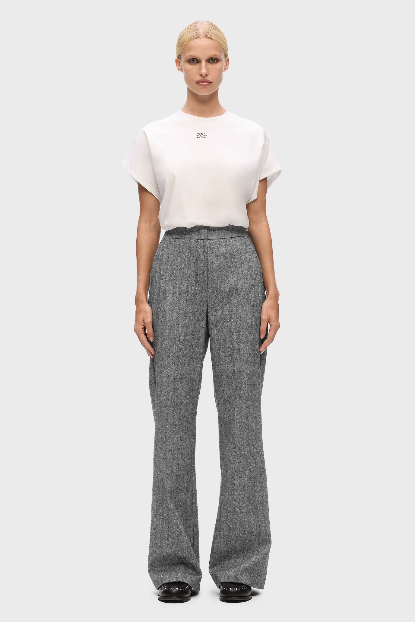 Женские серые брюки tweed Серый 42 Karl Lagerfeld A4W10129 Женские серые брюки tweed Серый 42 Karl Lagerfeld A4W10129