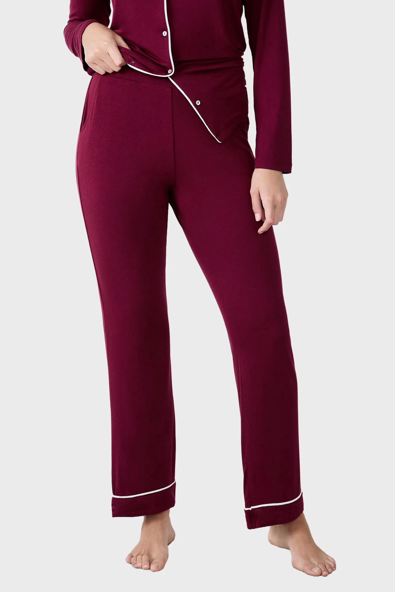 Жіночі бордові брюки ALBANE 1