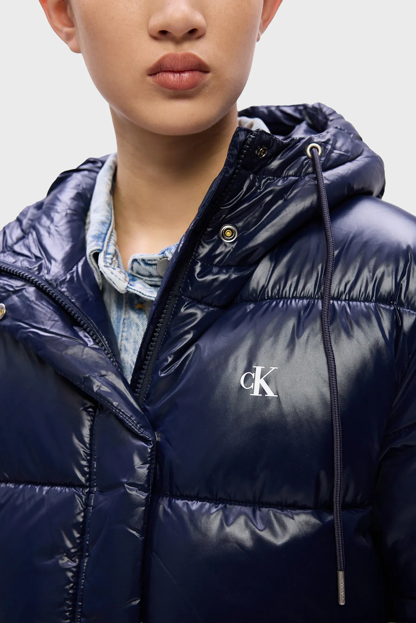 Жіночий темно-синій пуховик SHINE 5