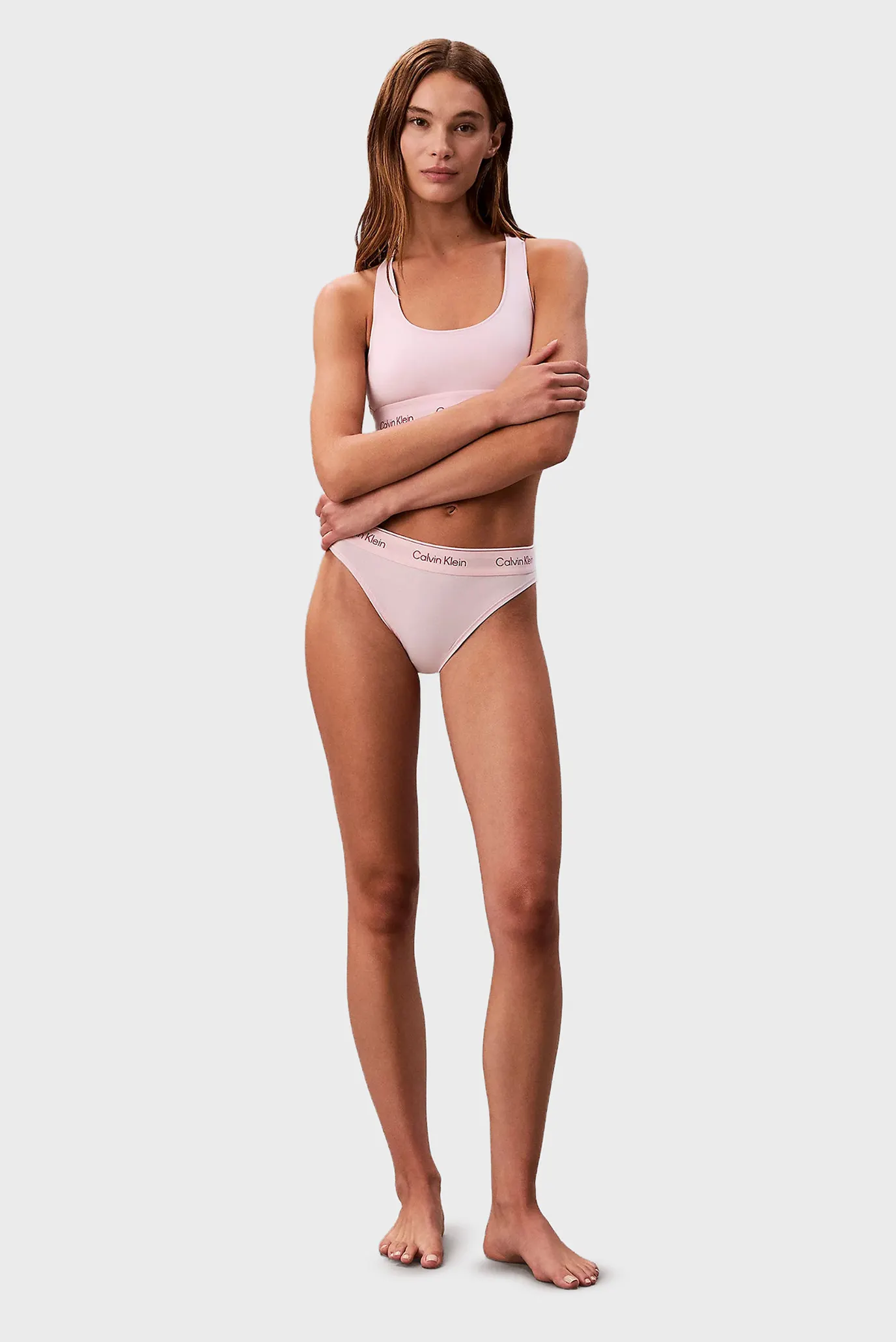 Женские розовые трусики HIGH LEG TANGA 4