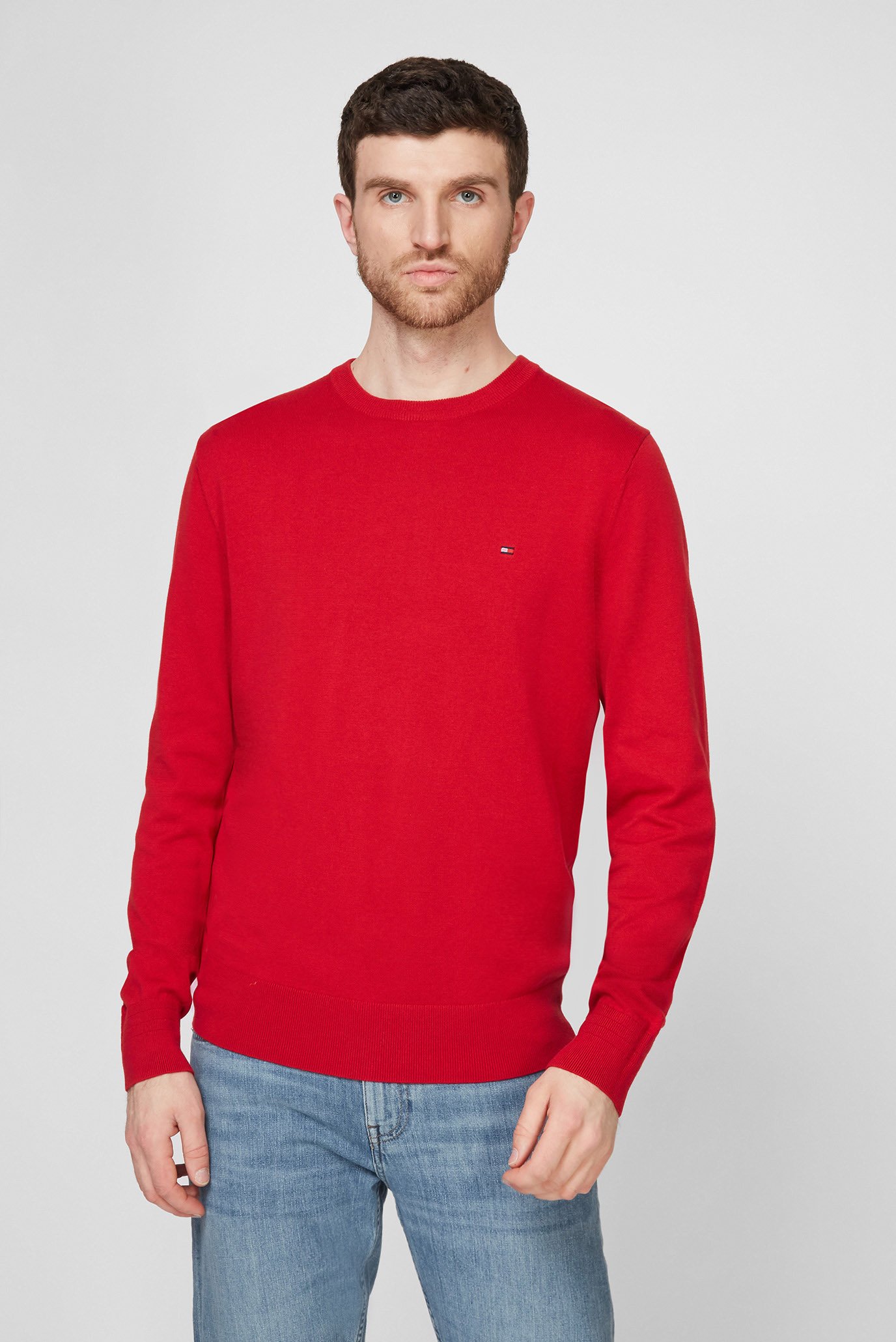 Чоловічий червоний джемпер ORGANIC COTTON BLEND CREW NECK 1