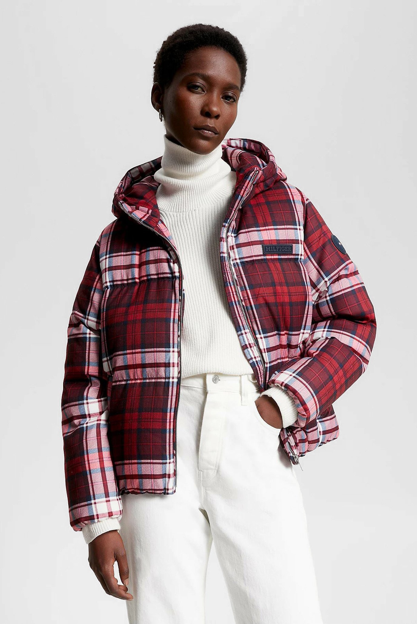 Женский пуховик в клетку NEW YORK TARTAN PUFFER JACKET 1