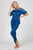 Женская синяя пижама (футболка, брюки)
