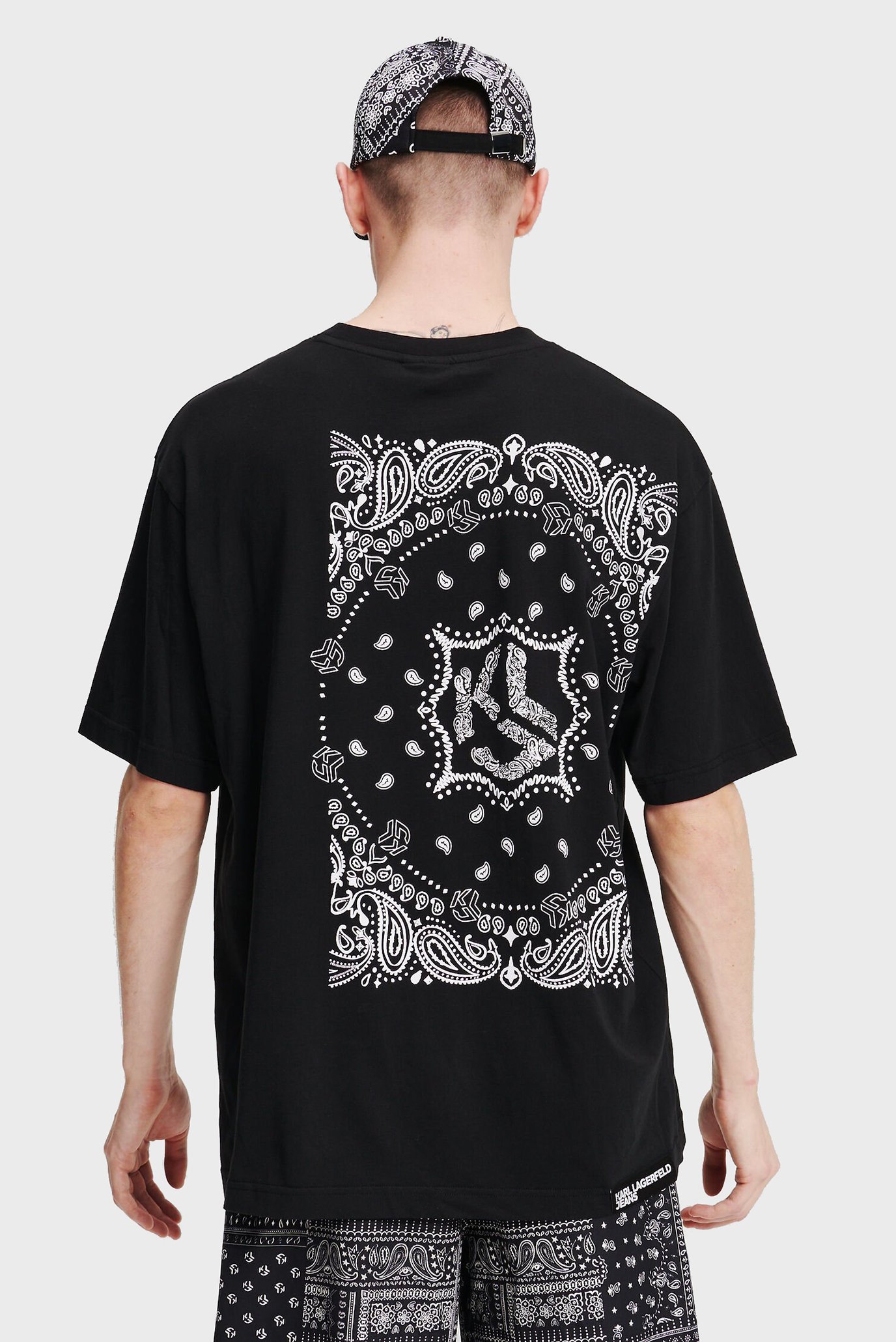 Чоловіча чорна футболка KLJ REGULAR BANDANA SSLV TEE 1