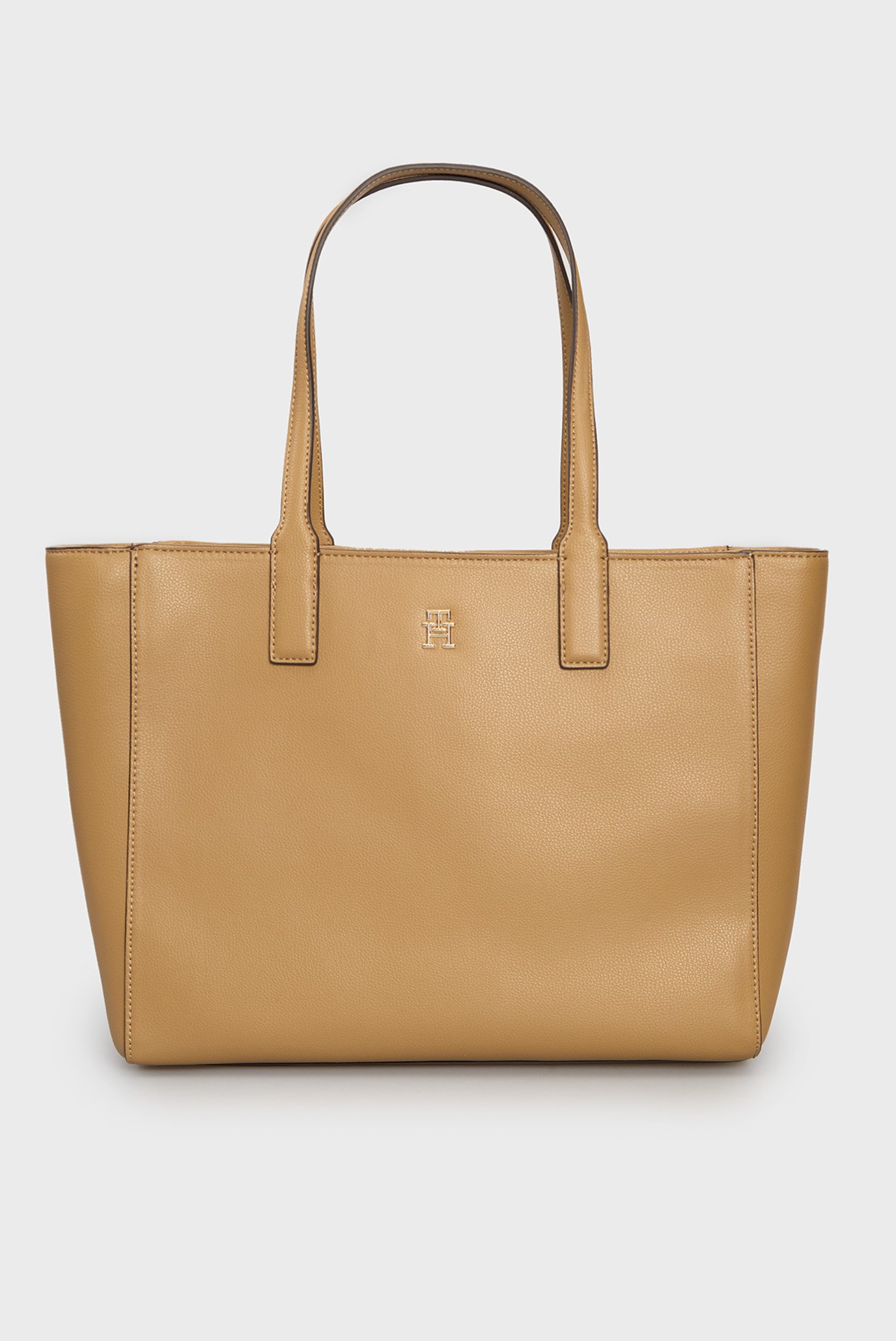 Жіноча бежева сумка TH SOFT LOGO TOTE 1