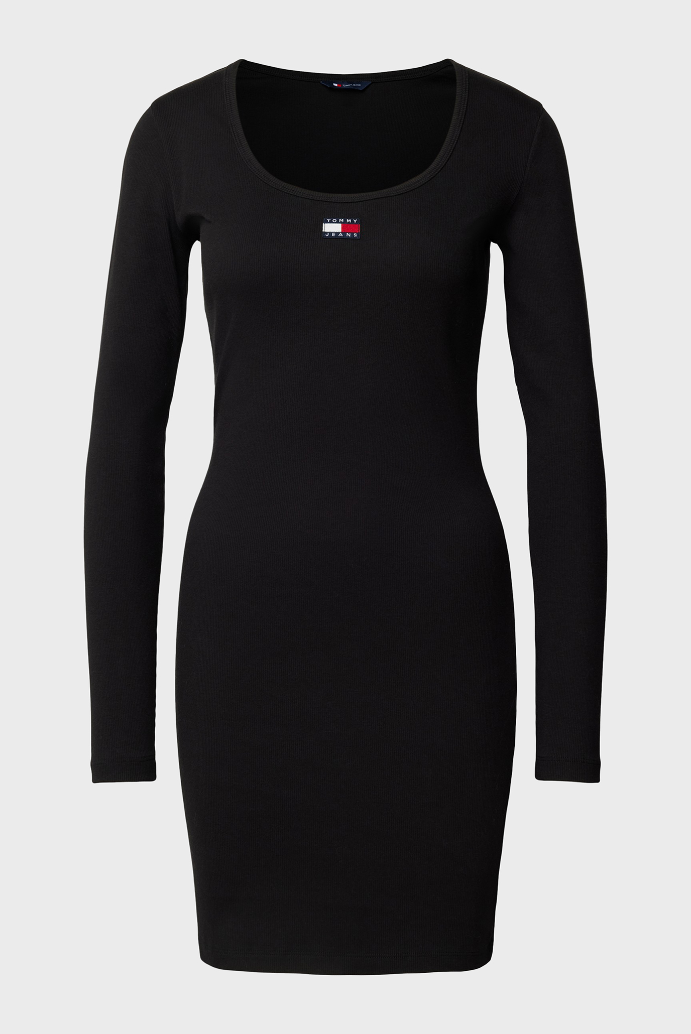 Женское черное платье TJW BADGE RIB BODYCON DRESS EXT 1