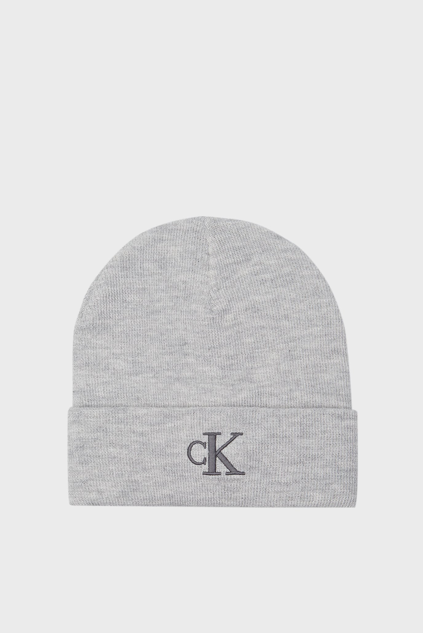 Женская серая шапка MONOGRAM EMBRO BEANIE 1