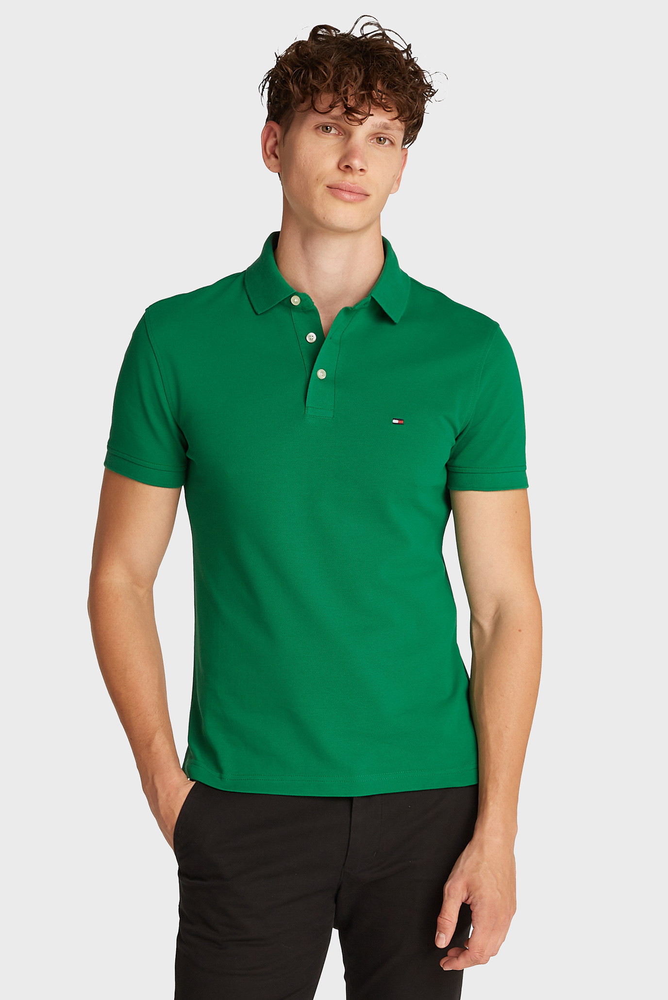 Мужское зеленое поло 1985 SLIM POLO Зеленый XL Tommy Hilfiger MW0MW17771 Мужское зеленое поло 1985 SLIM POLO Зеленый XL Tommy Hilfiger MW0MW17771