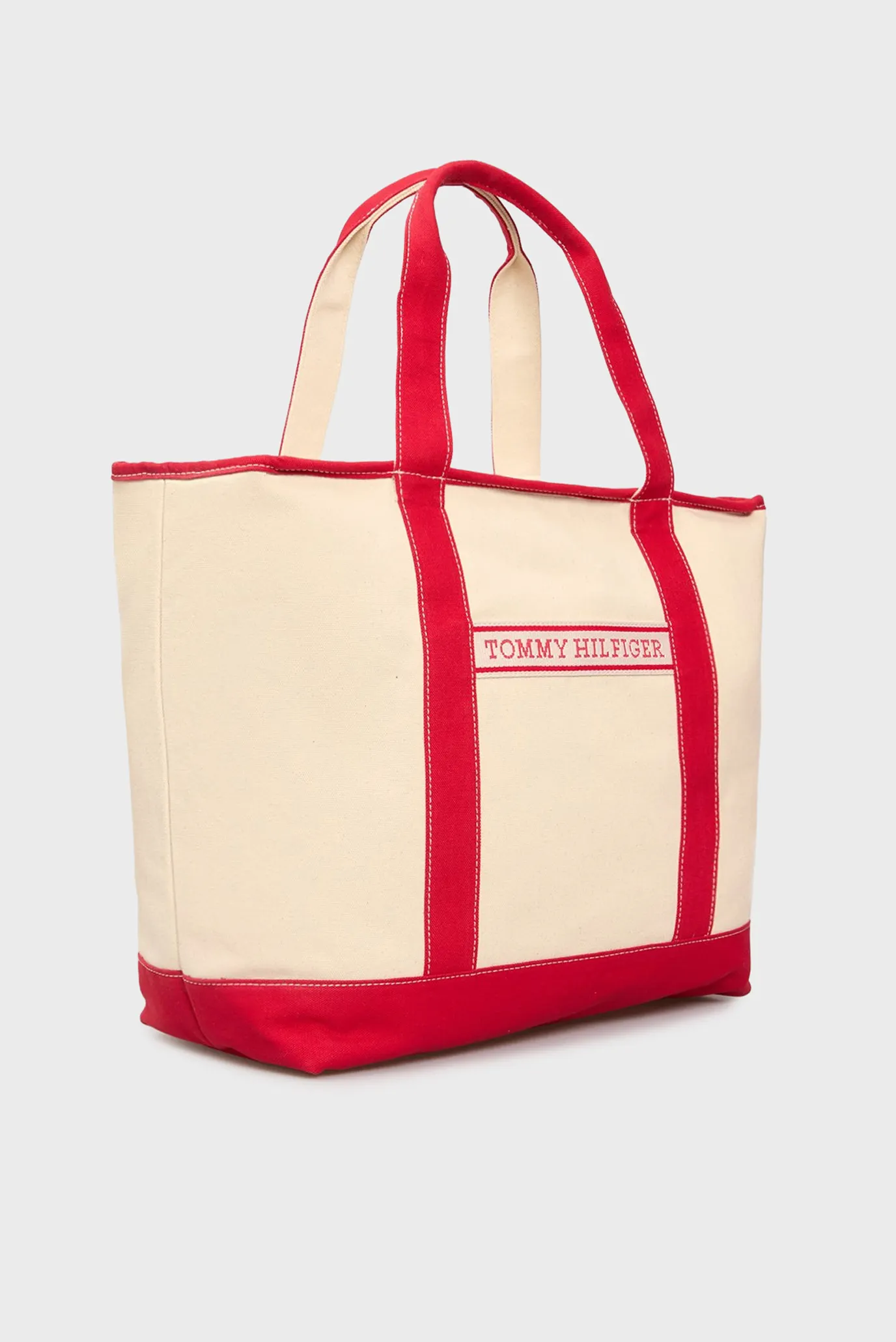 Бежева сумка TH SUMMER CANVAS TOTE 3