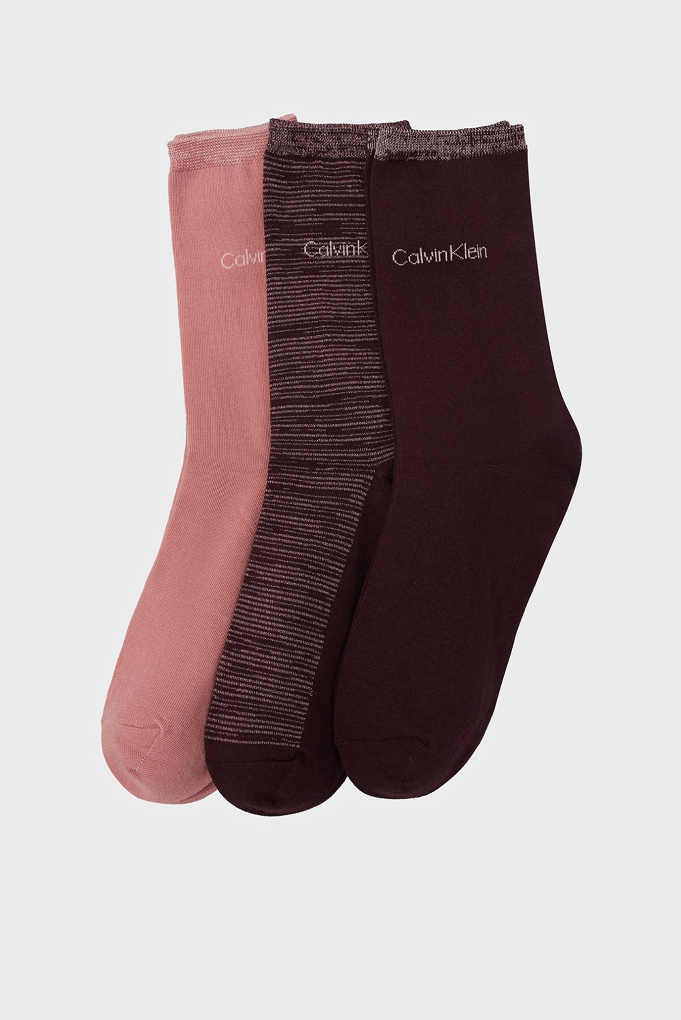 Женские носки (3 пары) CK WOMEN SOCK 3P  LUREX STRIPE GIFTBOX 1