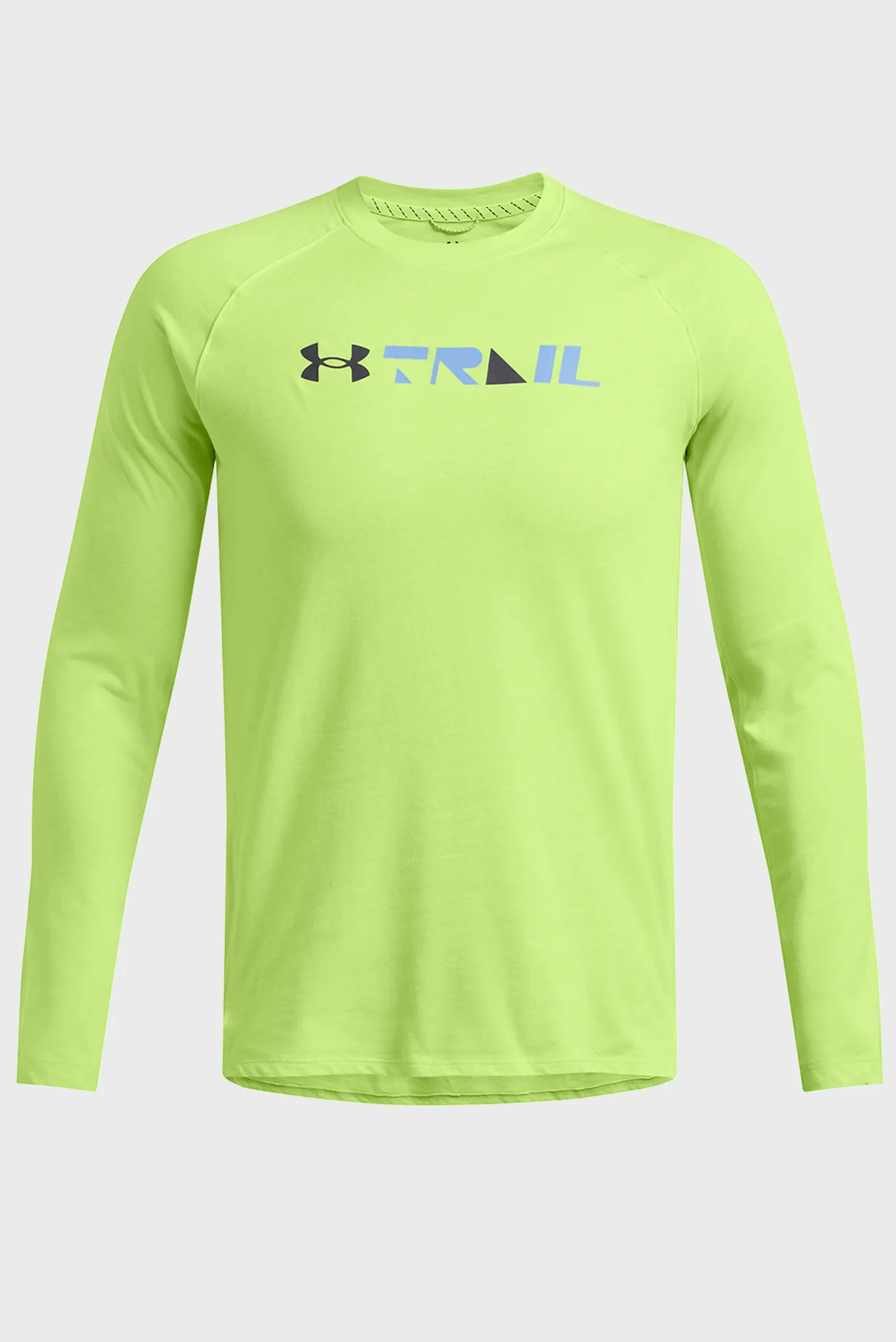 Мужской салатовый лонгслив UA TRAIL RUN GRAPHIC LS 3