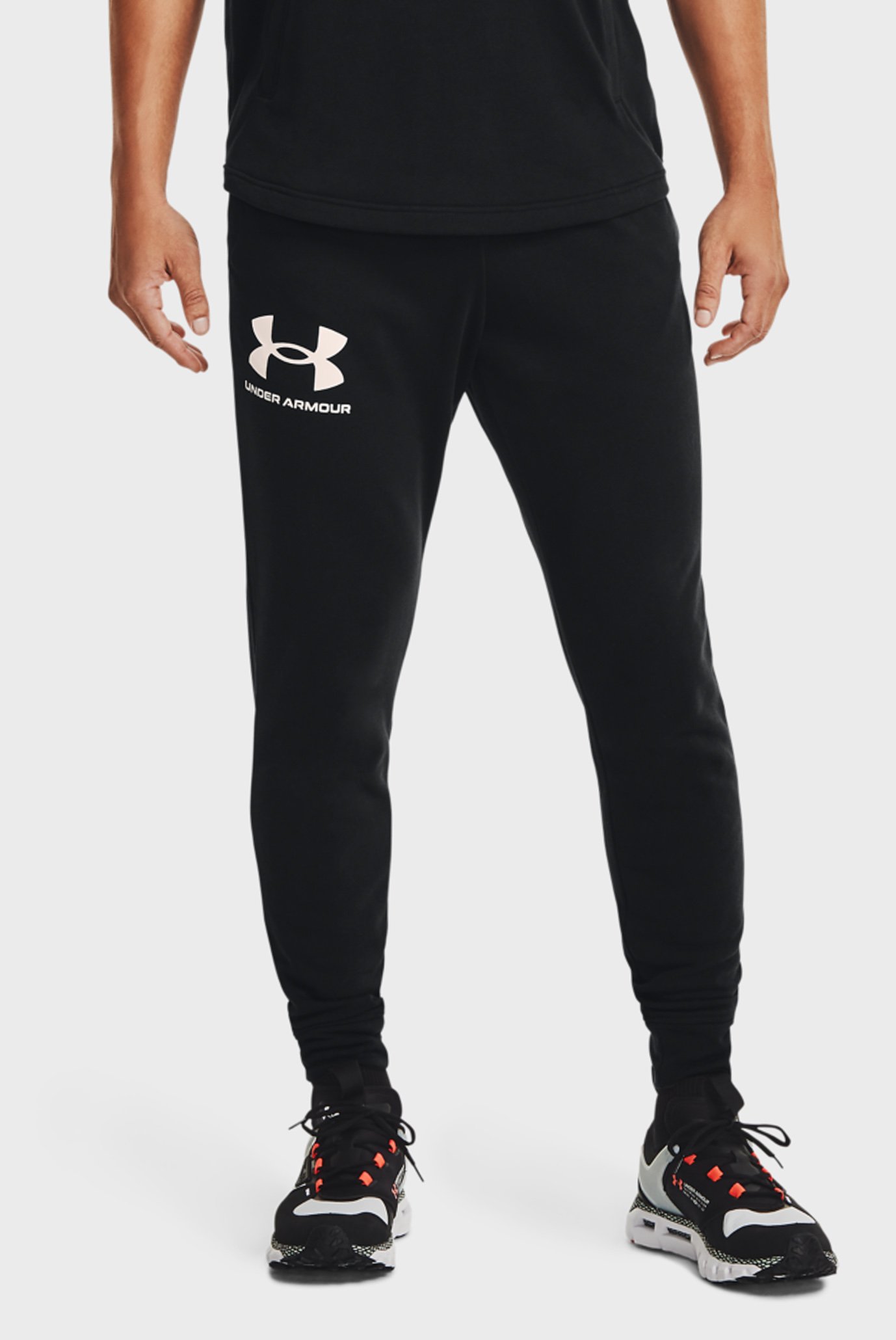 Чоловічі чорні спортивні штани UA RIVAL TERRY JOGGER 1