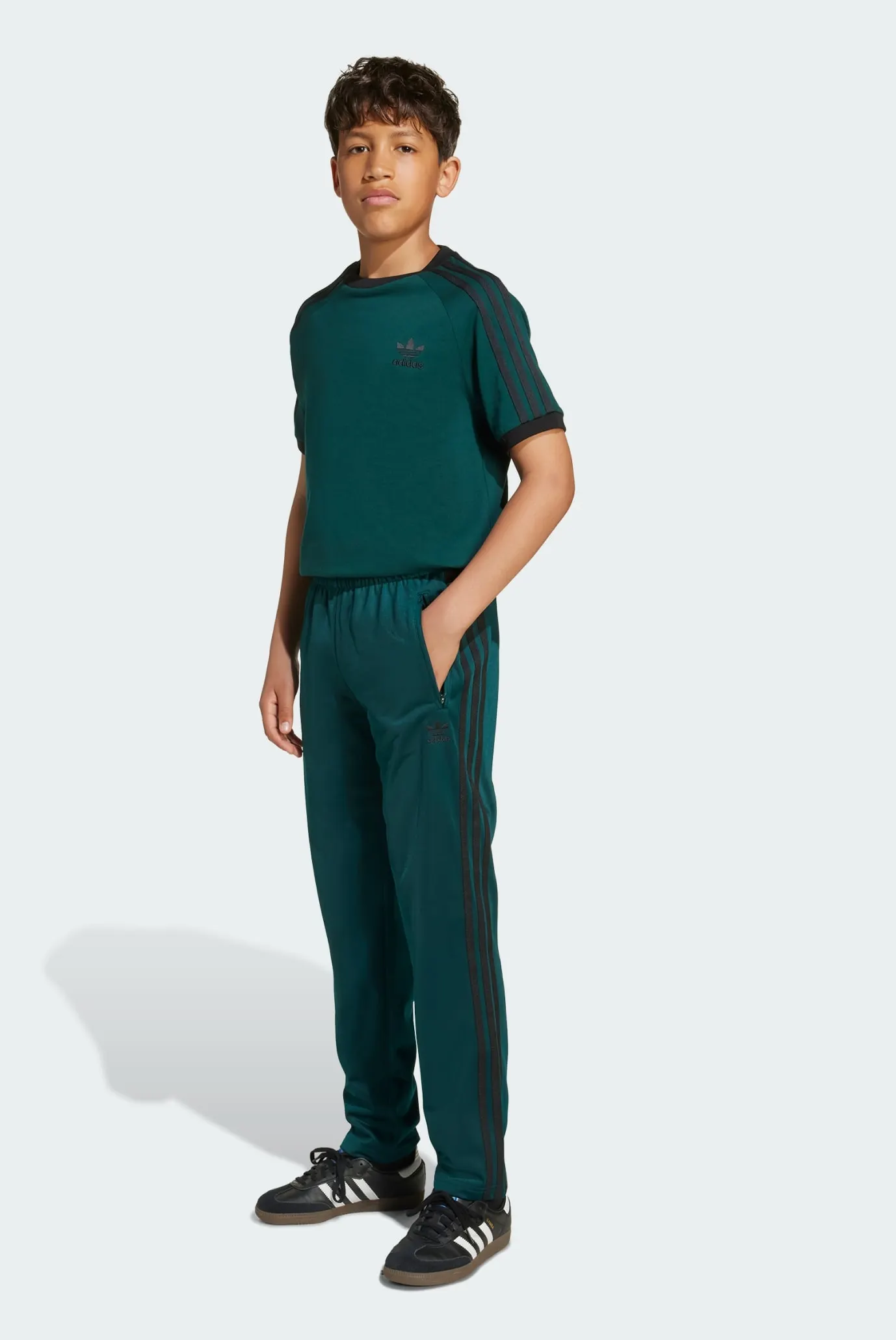 Детские темно-зеленые спортивные брюки Adicolor Firebird Kids 2