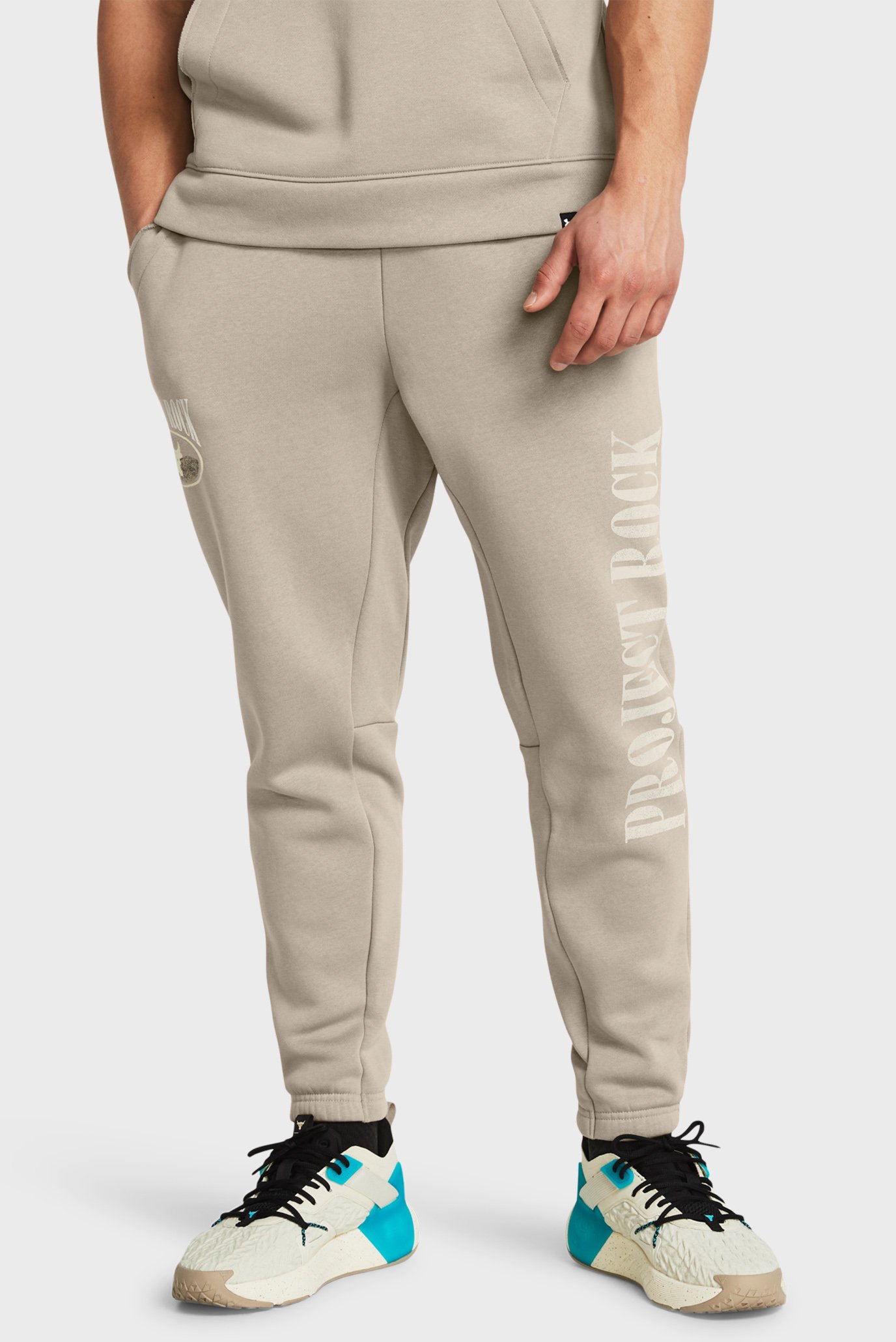 Чоловічі бежеві спортивні штани Pjt Rock Icon Fleece Jogger 1