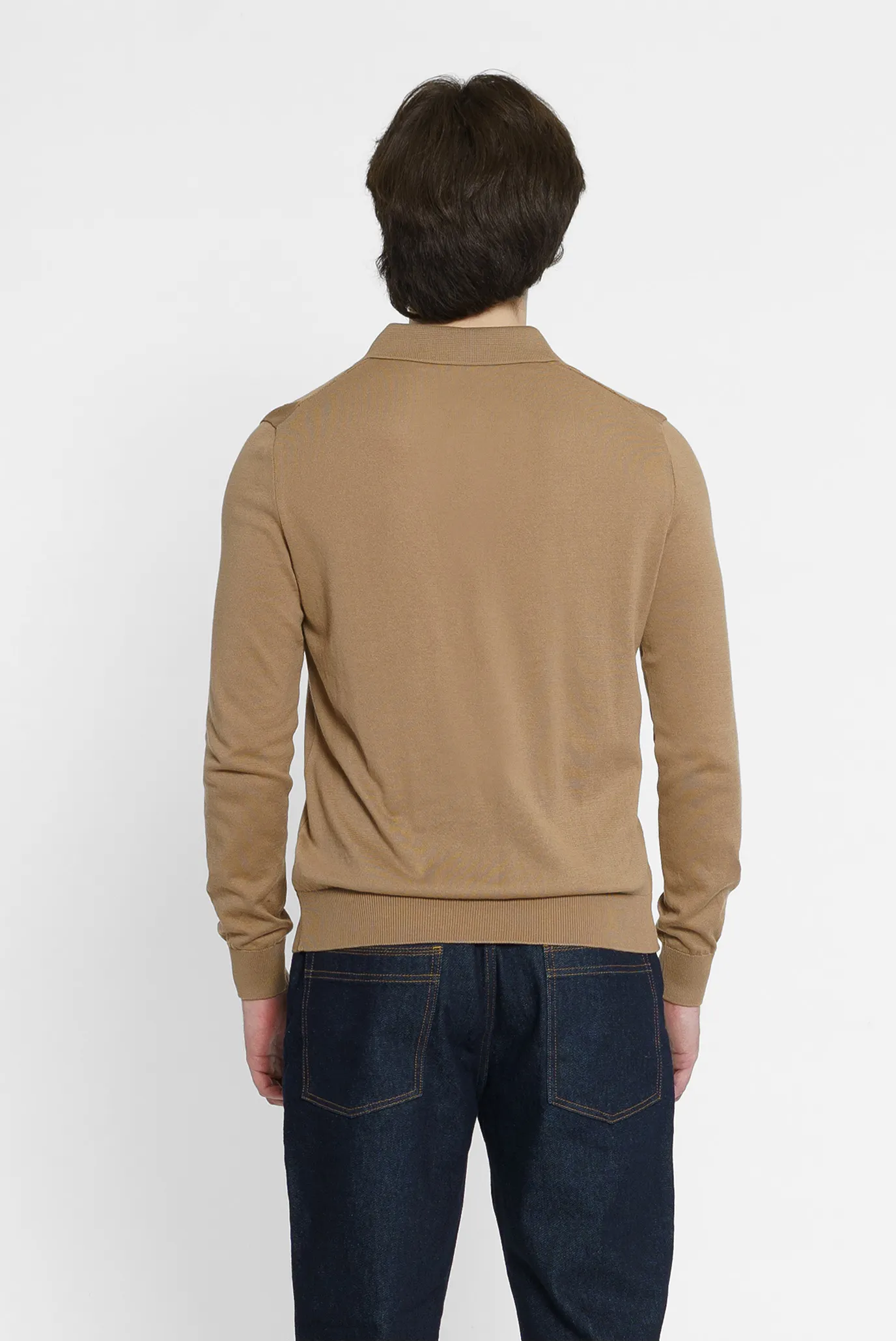 Мужское бежевое поло 3