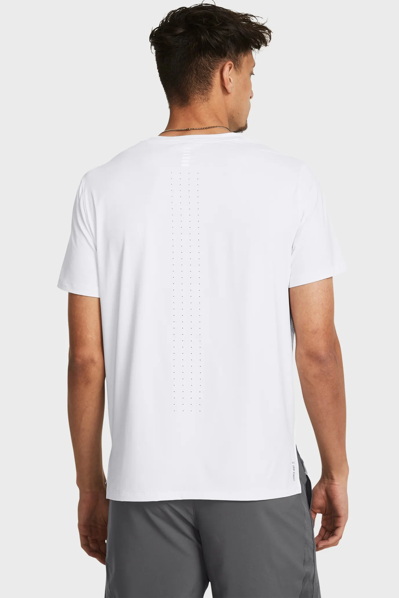 Мужская белая футболка UA LAUNCH ELITE GRAPHIC SS 2