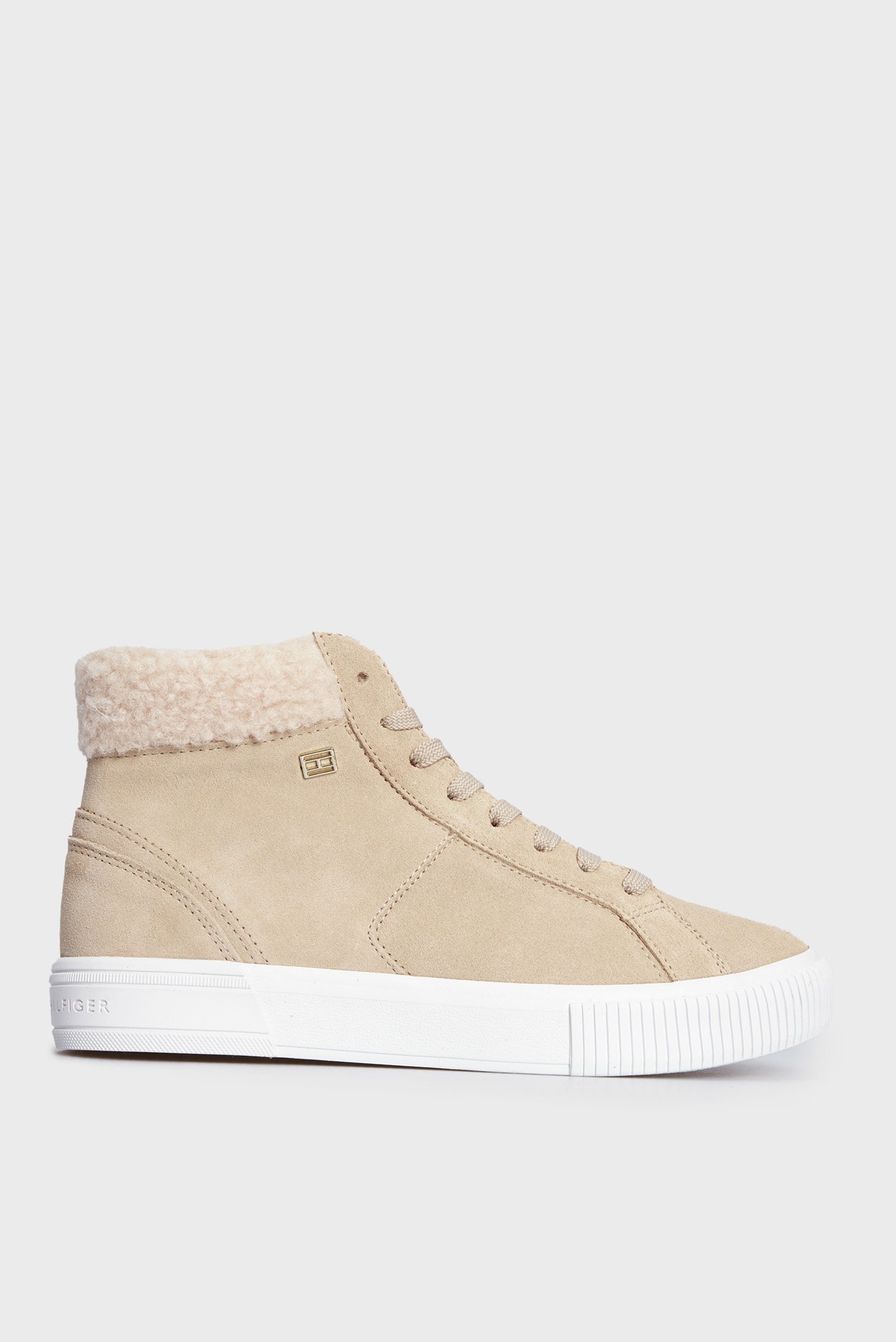 Женские бежевые замшевые хайтопы VULC SUEDE SNEAKER HI 1