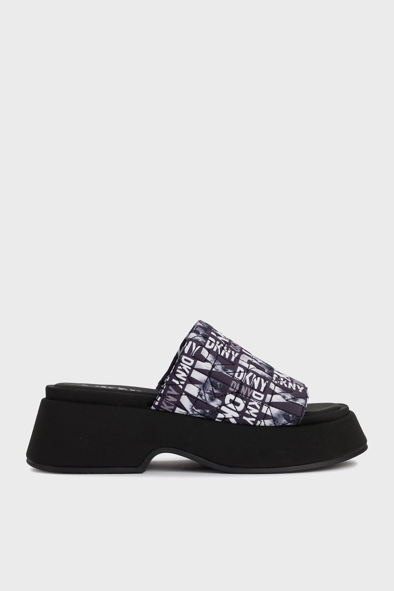 Женские черные слайдеры с узором Черный 38.5 DKNY K1422030 Женские черные слайдеры с узором Черный 38.5 DKNY K1422030