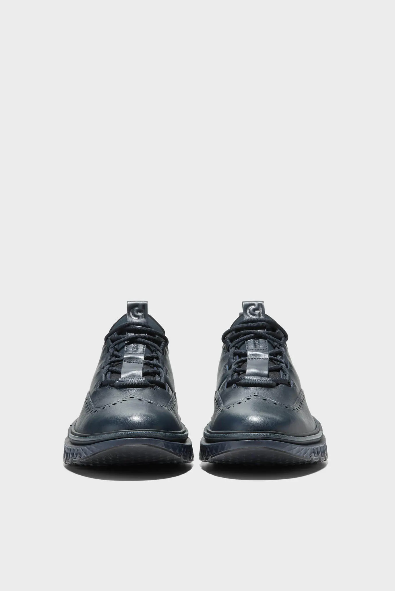 Мужские темно-синие кожаные кроссовки 5.ZERØGRAND Wingtip Oxford