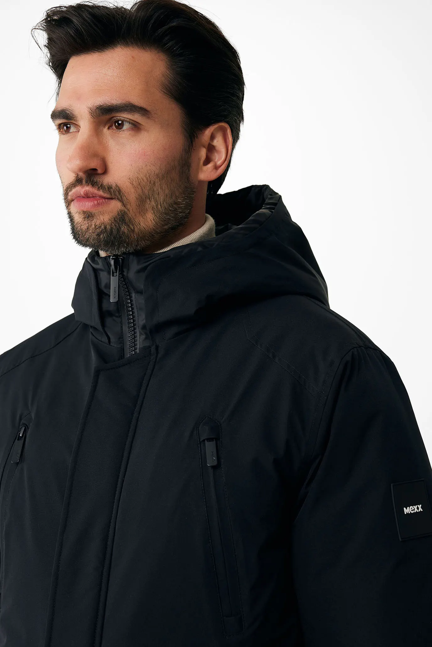 Мужская черная парка 4