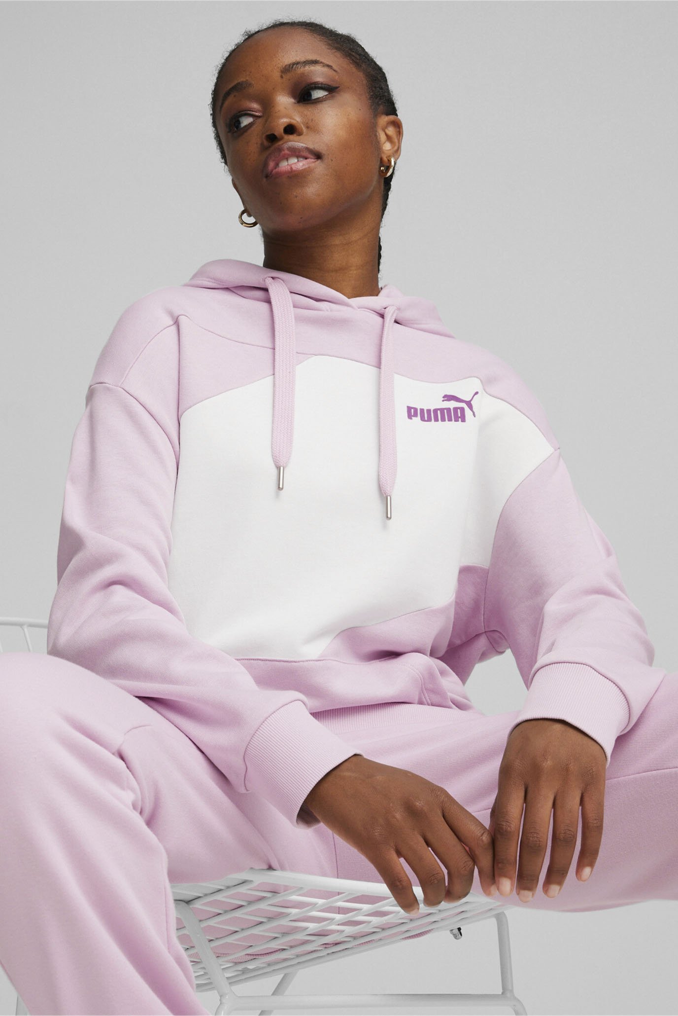 Женское розовое худи PUMA POWER Women's Hoodie 1