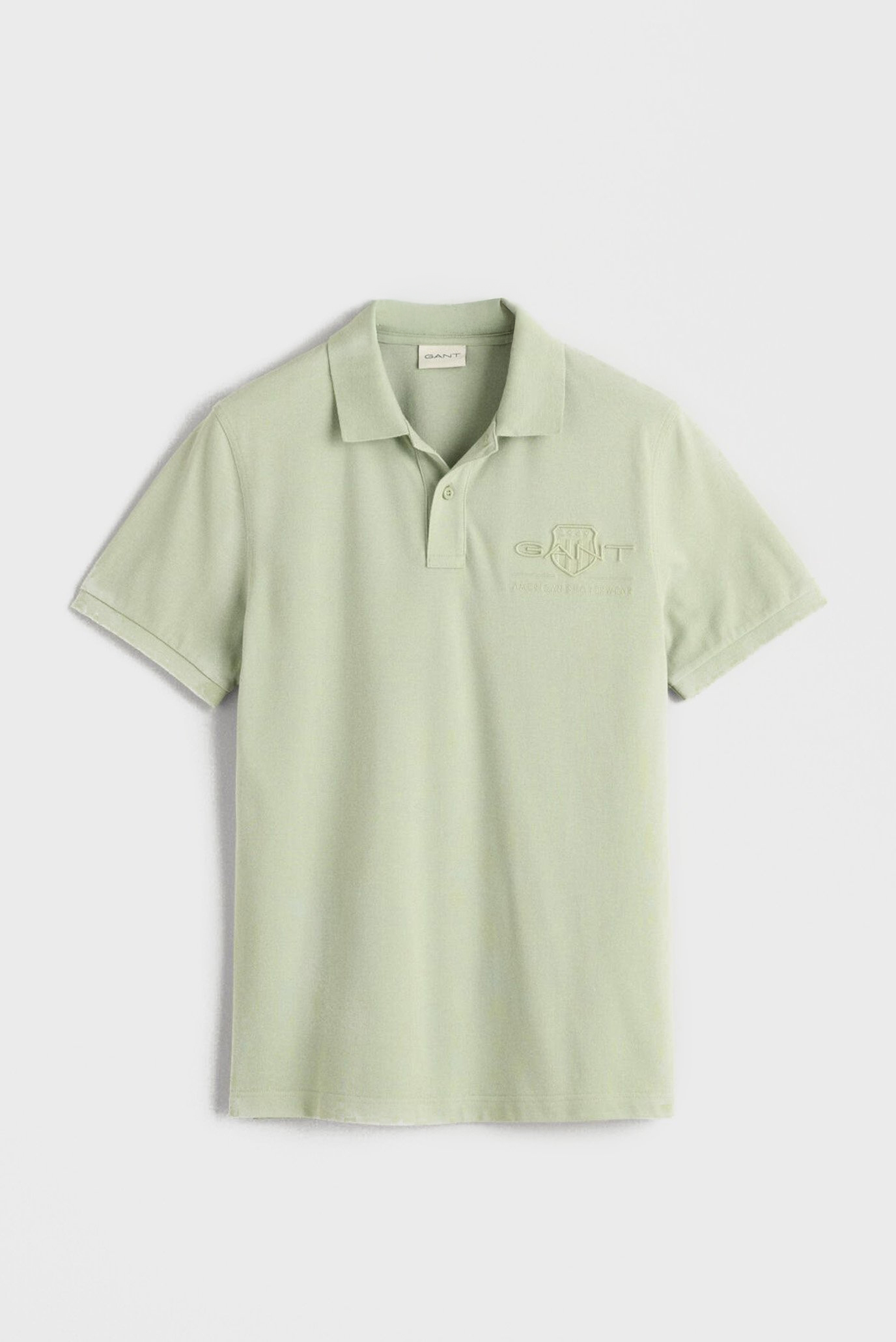 Мужское зеленое поло REG TONAL SHIELD SS RUGGER Зеленый XL Gant 2062025