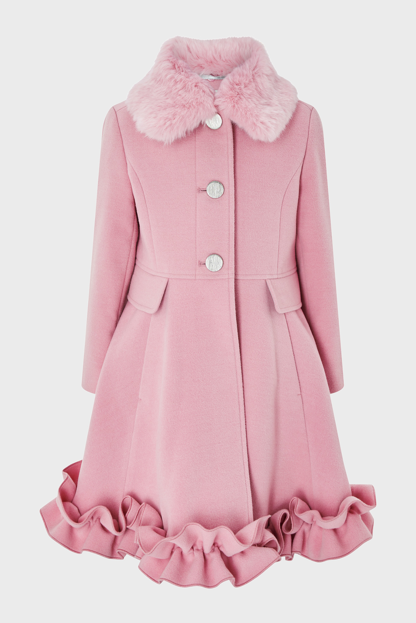 Дитяче рожеве пальто Juliet Ruffle Coat 1
