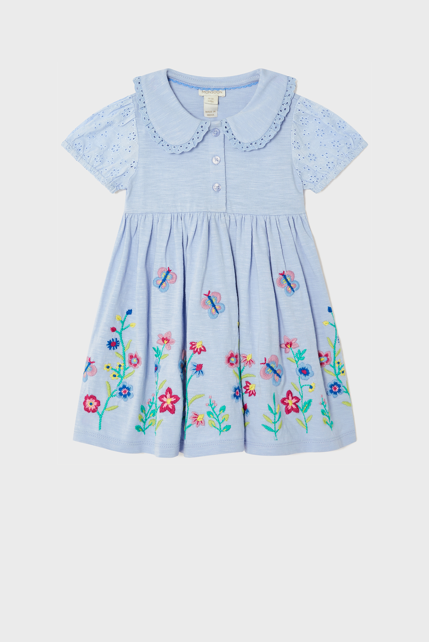 Дитяча блакитна сукня BABY JERSEY BRODERIE 1
