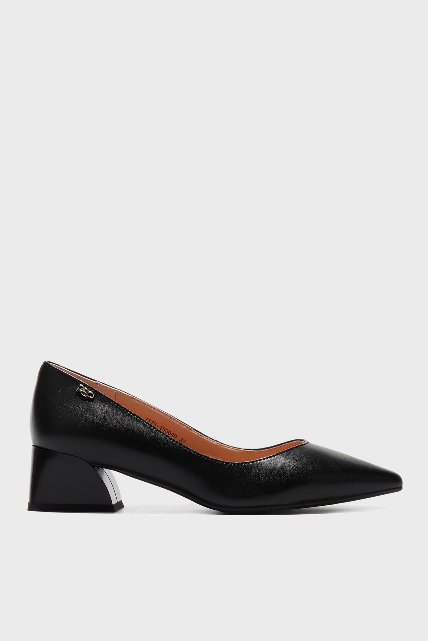 Женские черные кожаные туфли 1