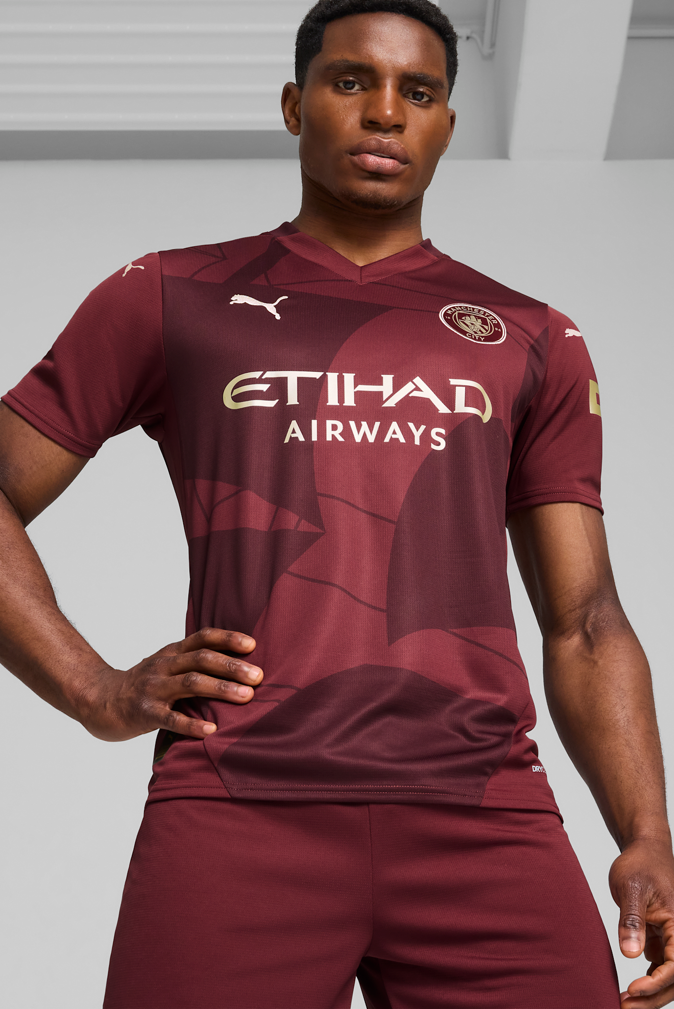 Мужская красная футболка Manchester City 24/25 Third Jersey Men 1