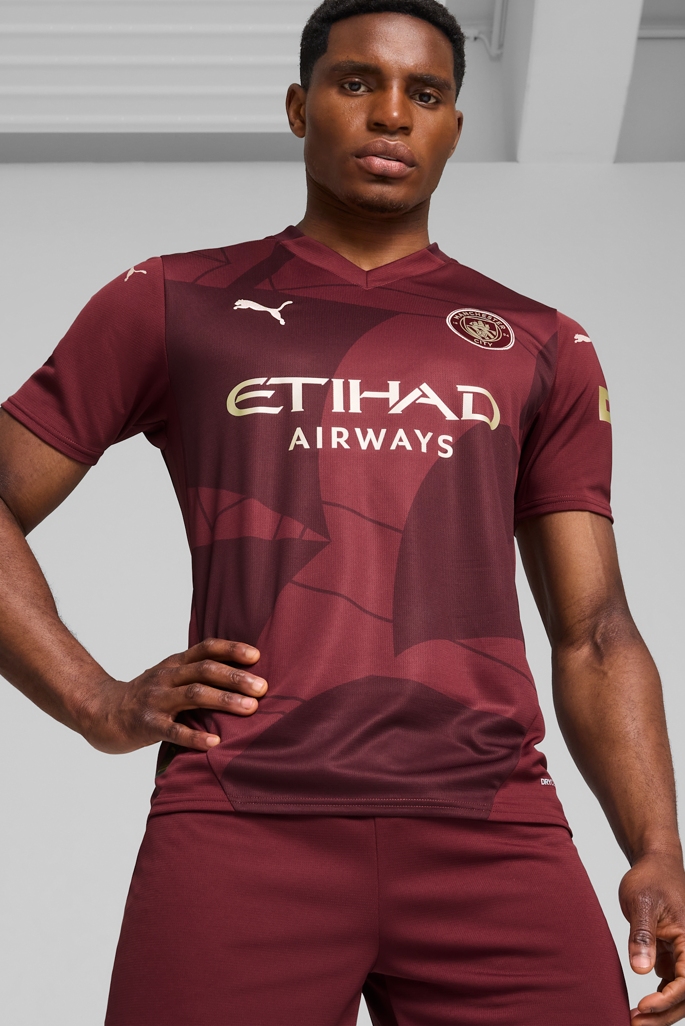 Чоловіча червона футболка Manchester City 24/25 Third Jersey Men 1