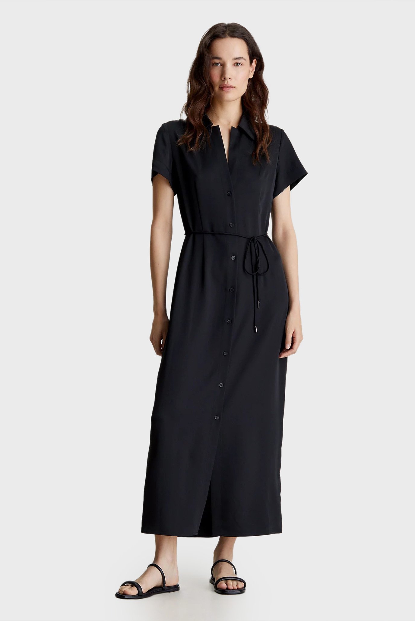 Жіноча чорна сукня RECYCLED CDC MIDI MIDI SHIRT DRESS 1