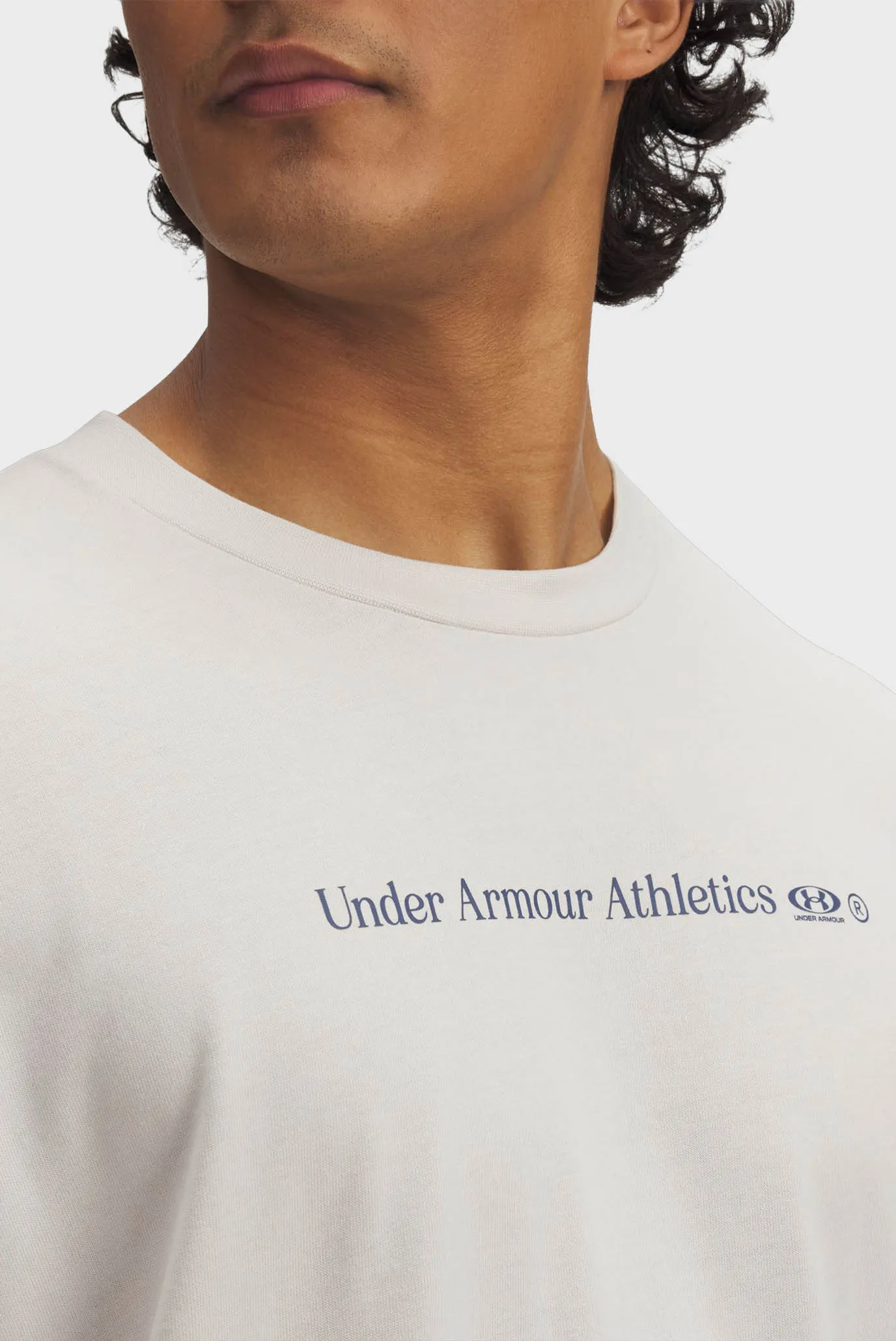 Чоловіча біла футболка UA HWT RUNNING SHOE OS SS 3