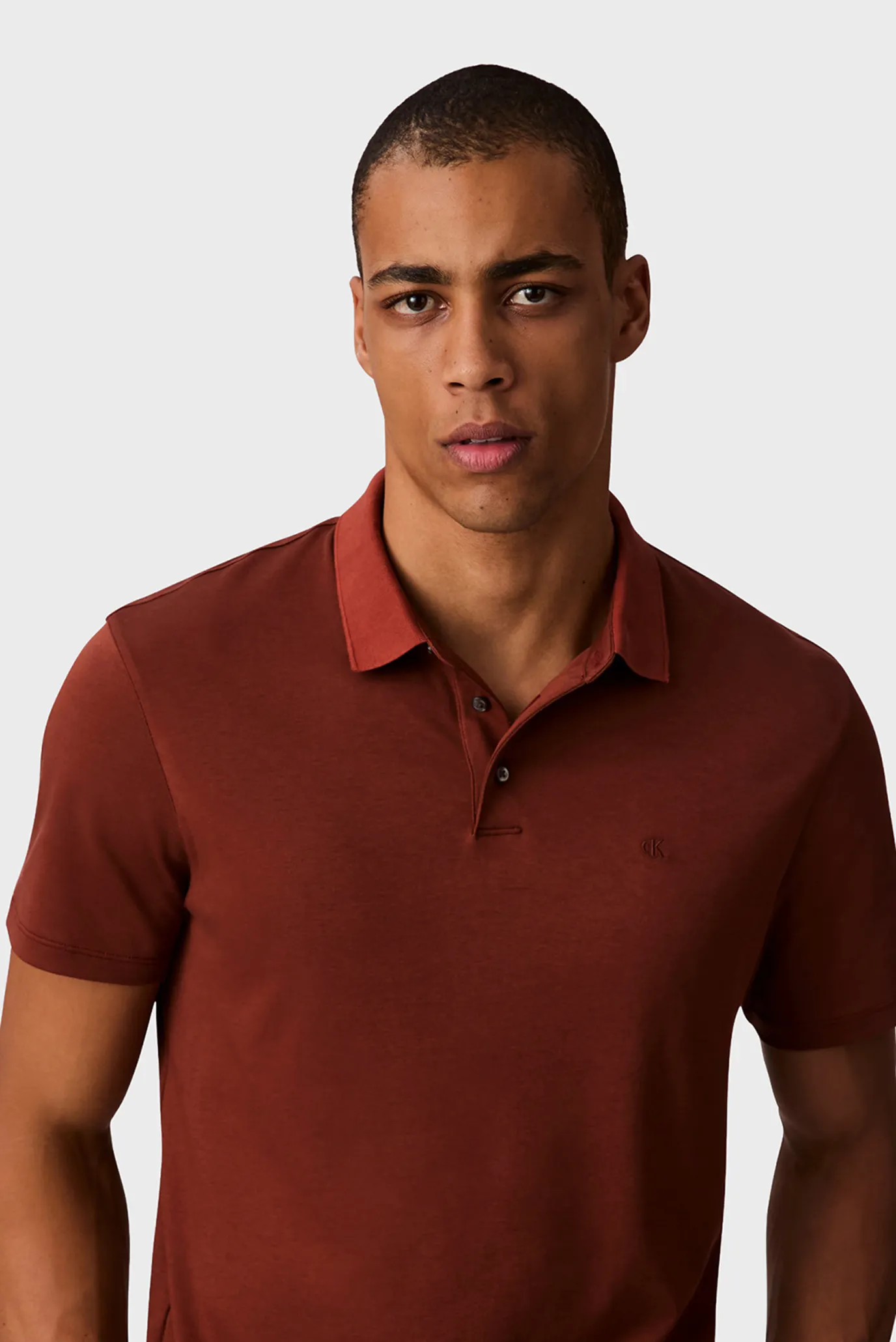 Чоловіче бордове поло SUPIMA CHEST 4