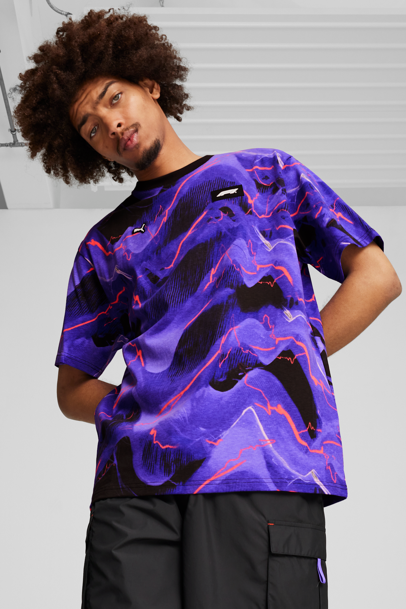 Чоловіча фіолетова футболка F1® Neon Energy All-Over Print Tee Men 1