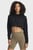 Жіноче чорне худі UA Icon Terry Crop Hoodie