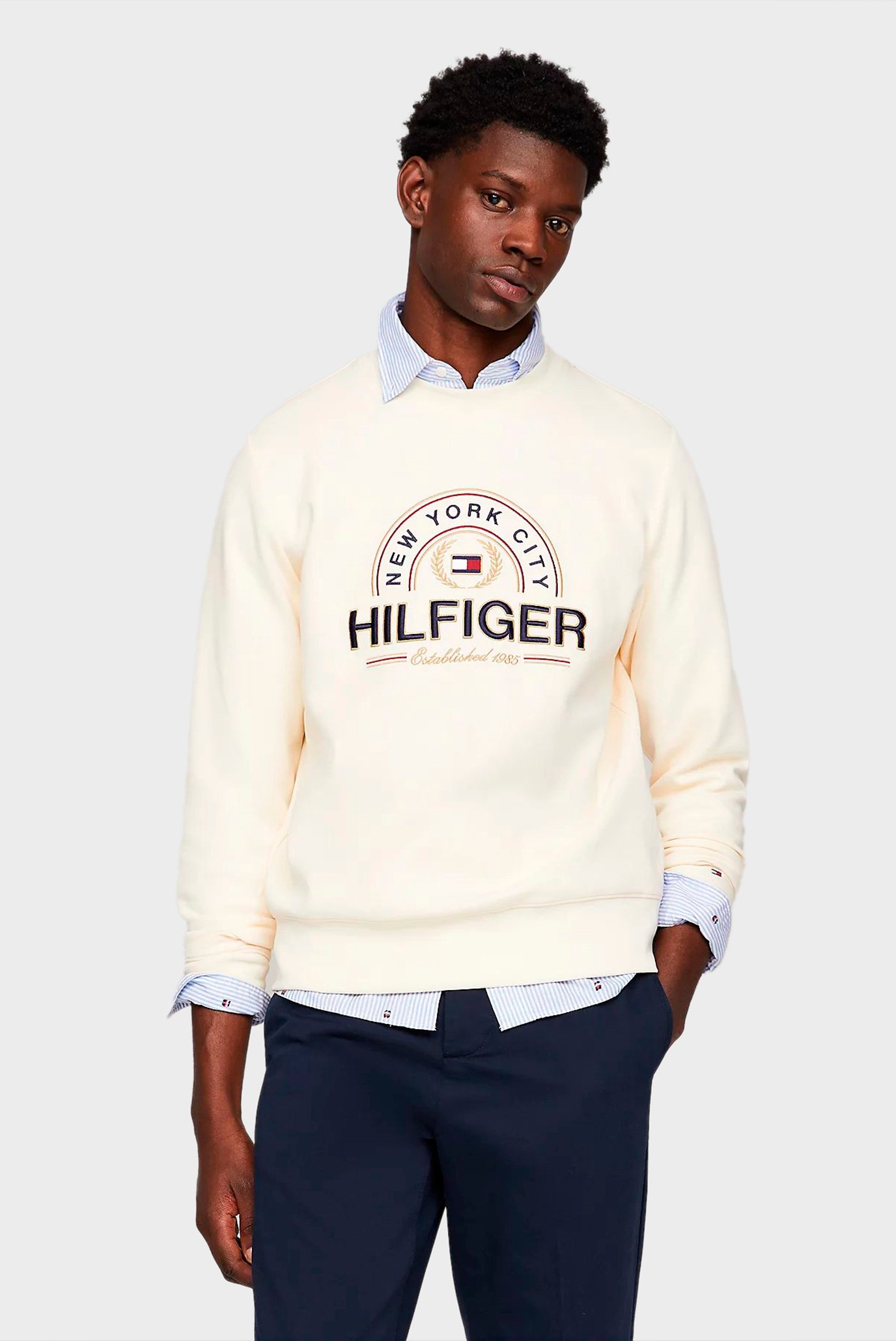 Чоловічий білий світшот ICON HILFIGER 1