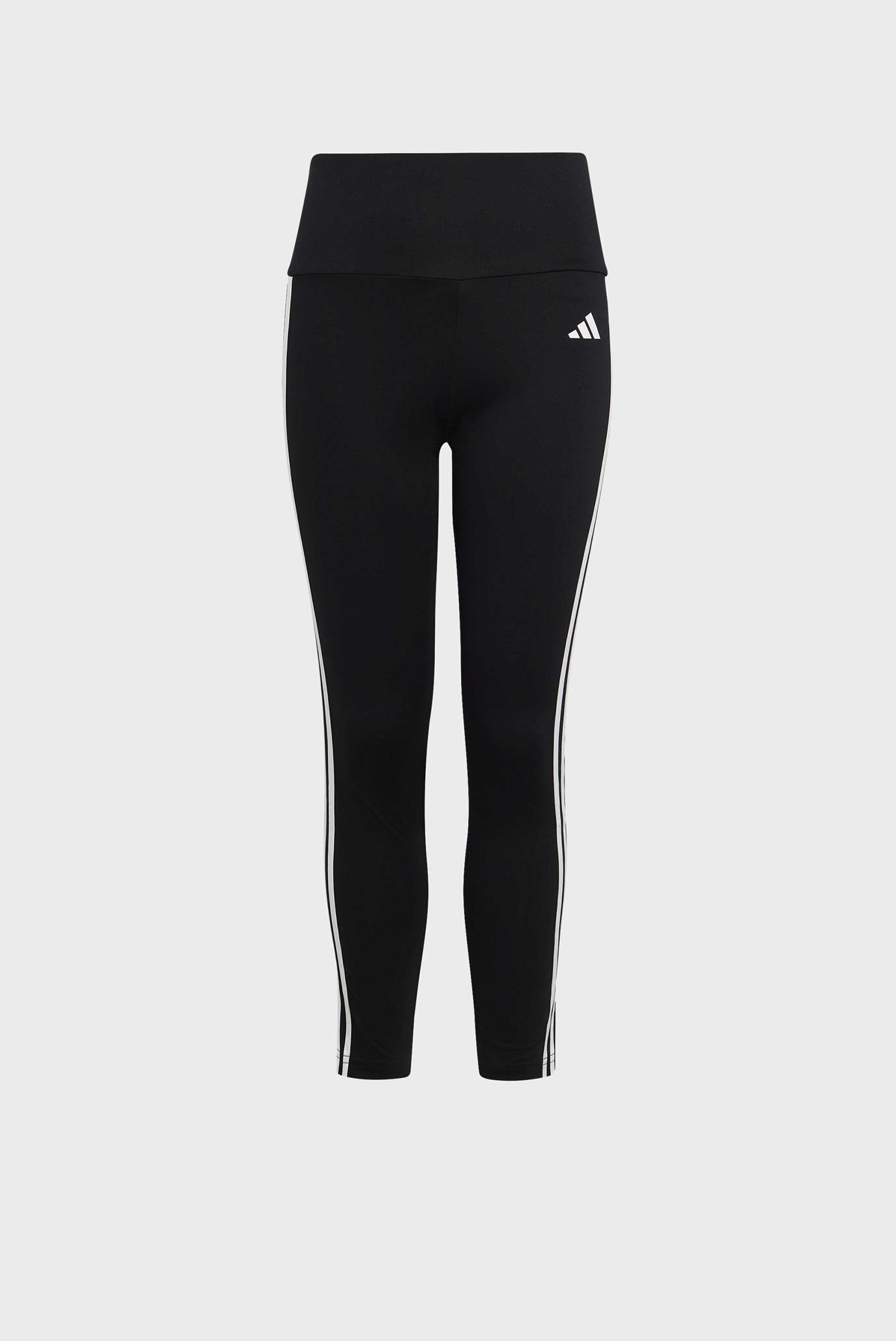 Детские черные тайтсы Essentials AEROREADY 3-Stripes High-Waisted 1