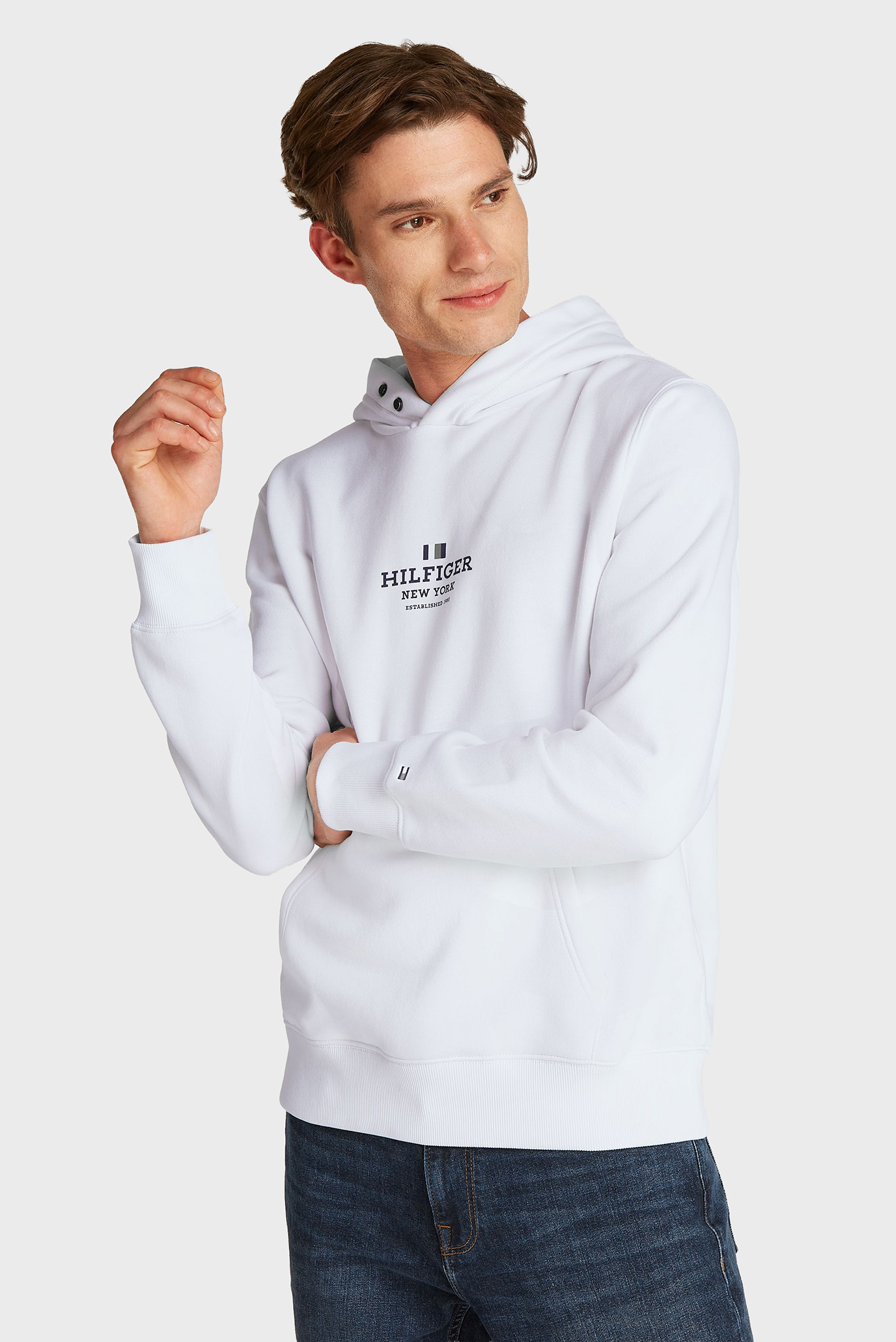 Мужское белое худи RWB HILFIGER Белый M Tommy Hilfiger MW0MW39050 Мужское белое худи RWB HILFIGER Белый M Tommy Hilfiger MW0MW39050