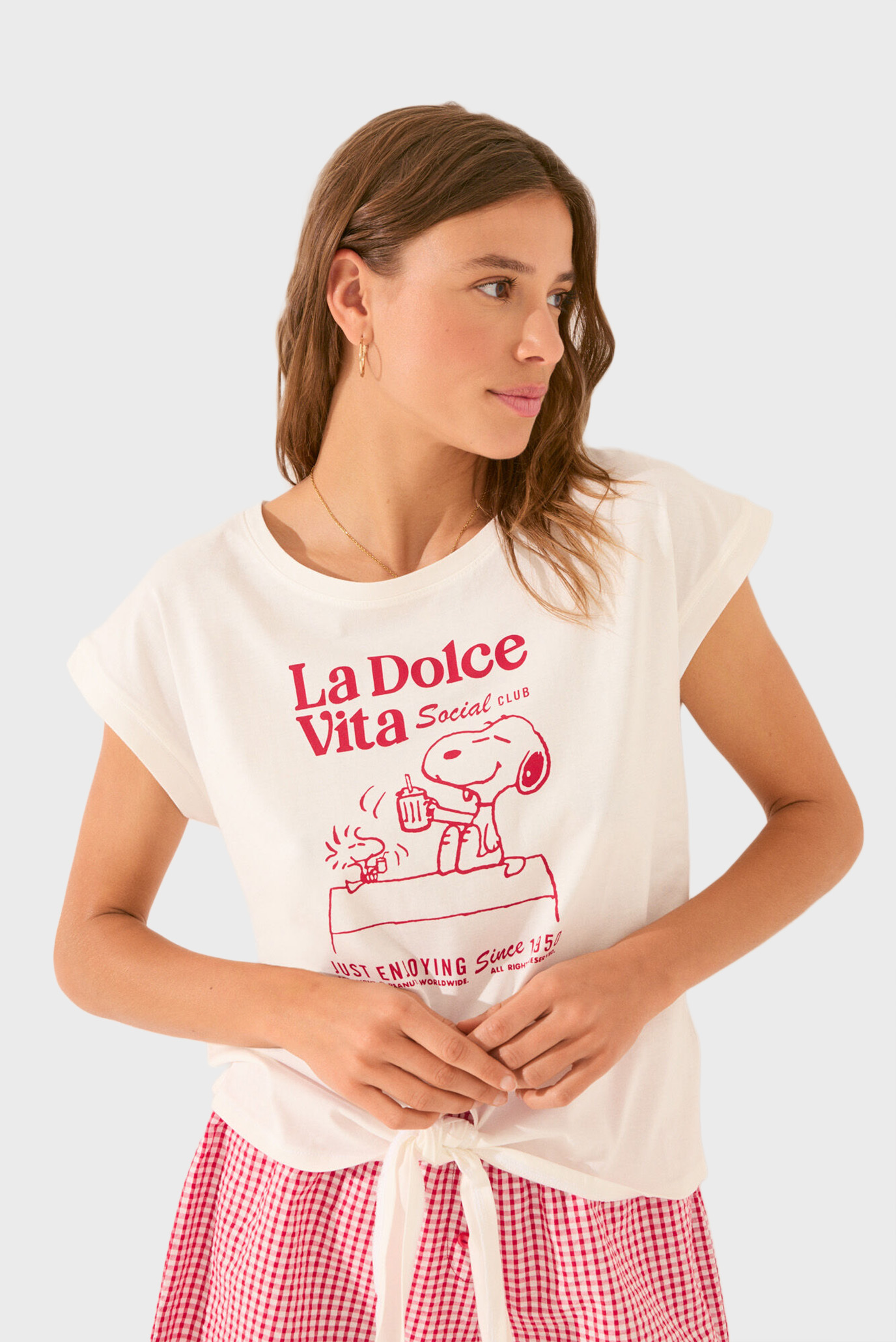 Женская белая футболка Snoopy Белый XXL womensecret 3279713 Женская белая футболка Snoopy Белый XXL womensecret 3279713