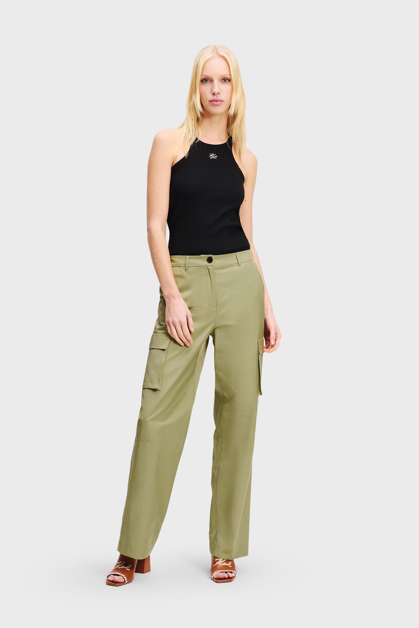 Женские оливковые карго CARGO PANTS Оливковый 42 Karl Lagerfeld A2W10028 Женские оливковые карго CARGO PANTS Оливковый 42 Karl Lagerfeld A2W10028