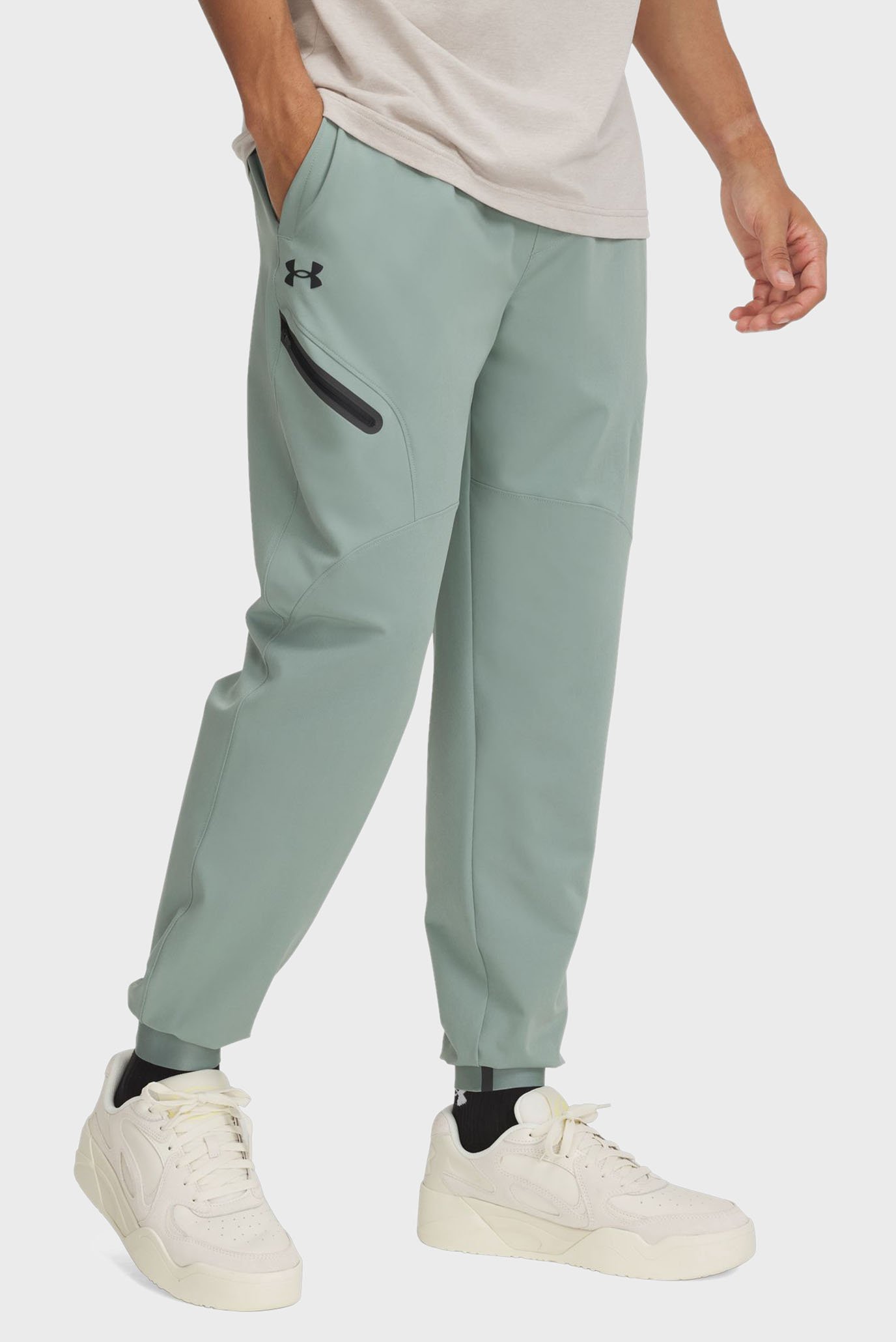 Чоловічі м'ятні спортивні штани UA Unstoppable Woven Jogger 1