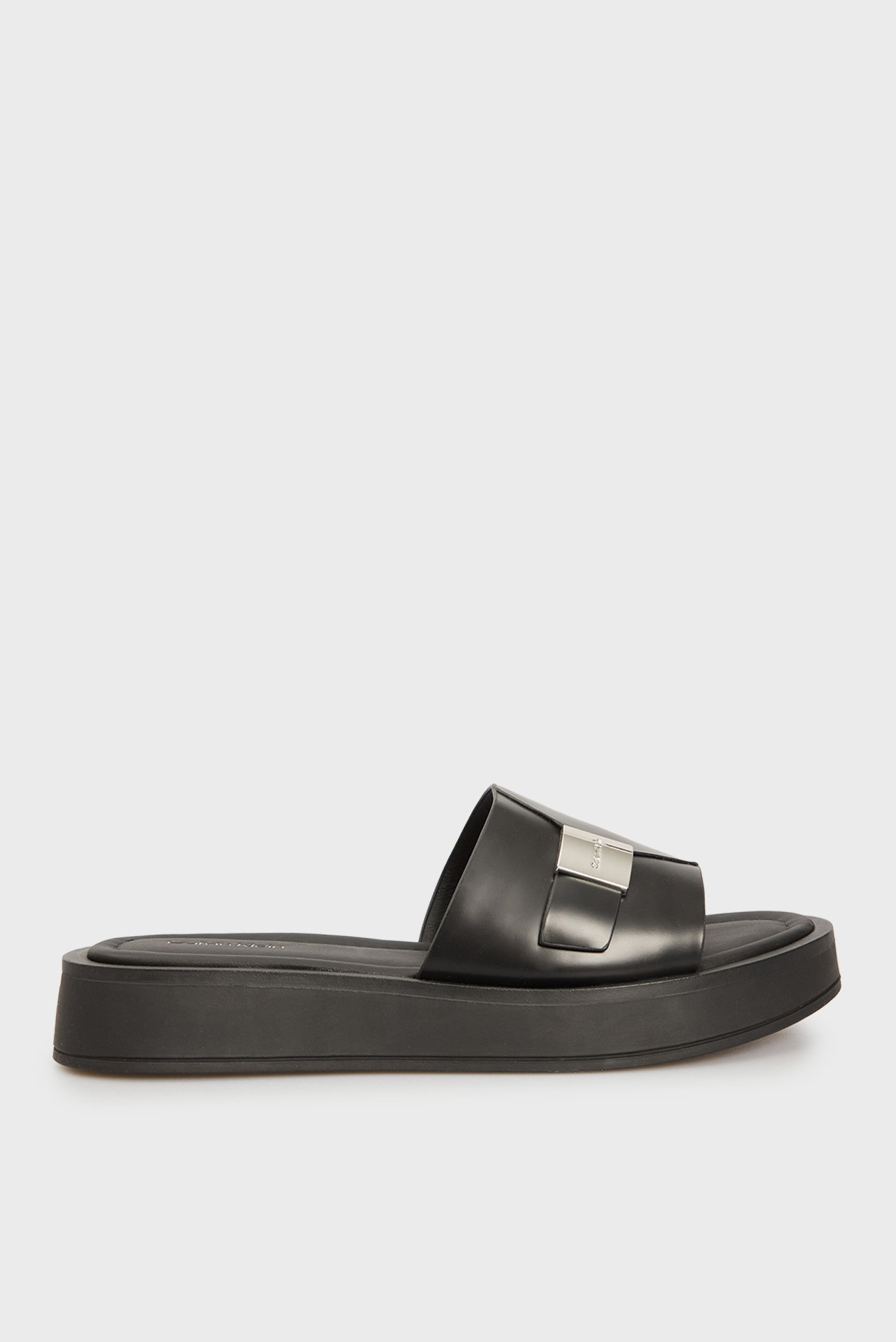 Женские черные слайдеры FLATFORM SLIDE W/CK HW - LTH Черный 37 Calvin Klein HW0HW02368 Женские черные слайдеры FLATFORM SLIDE W/CK HW - LTH Черный 37 Calvin Klein HW0HW02368