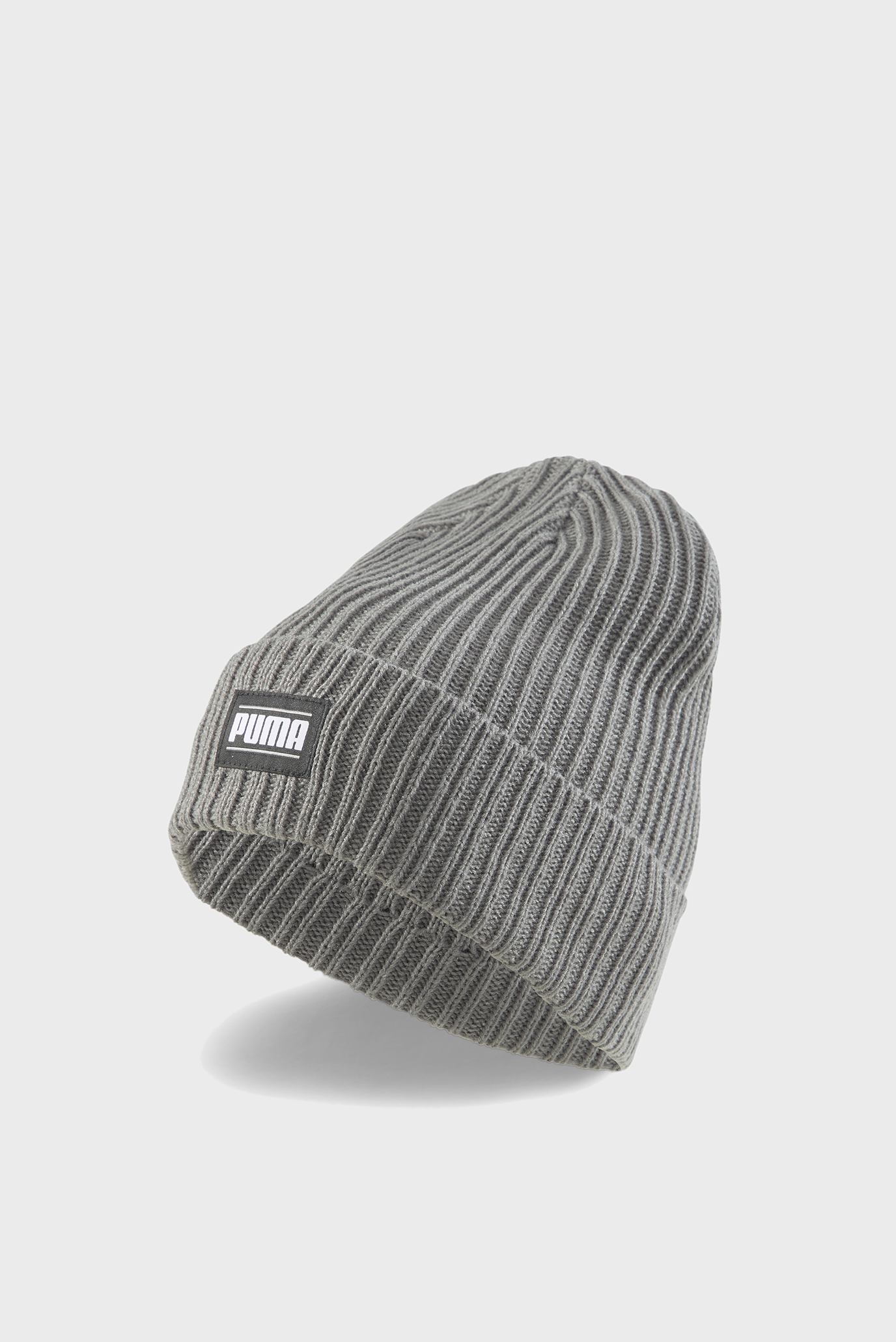 Серая шапка Classic Cuff Ribbed Beanie 1