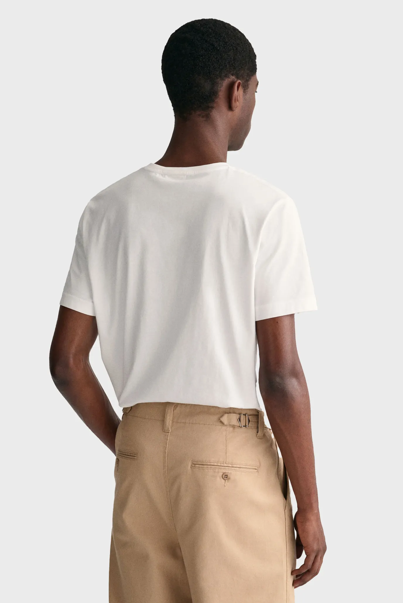 Мужская белая футболка REG SHIELD SS 3