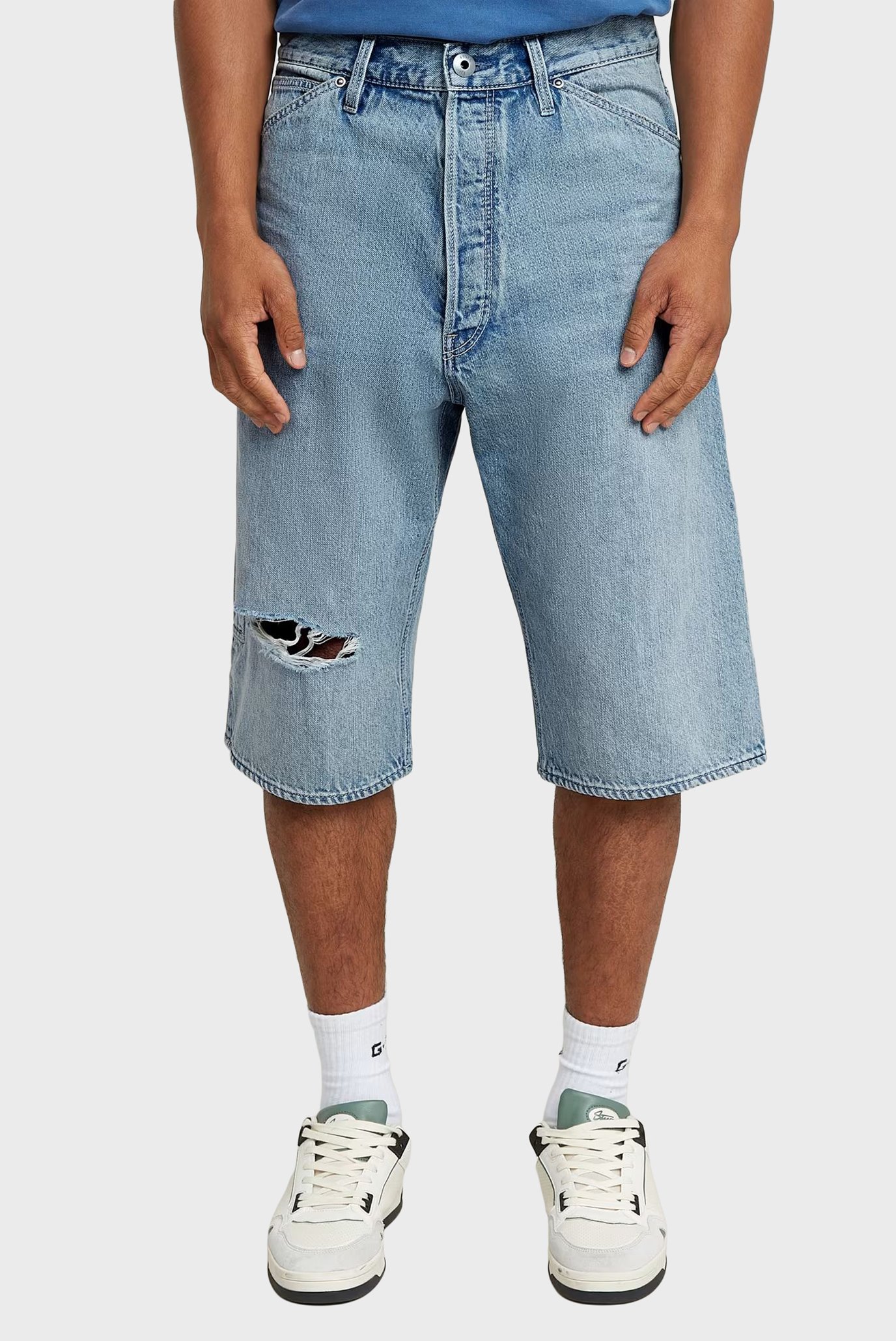 Мужские голубые джинсовые шорты Bam Logger Short Голубой 31 G-Star RAW D26129,D788 Мужские голубые джинсовые шорты Bam Logger Short Голубой 31 G-Star RAW D26129,D788