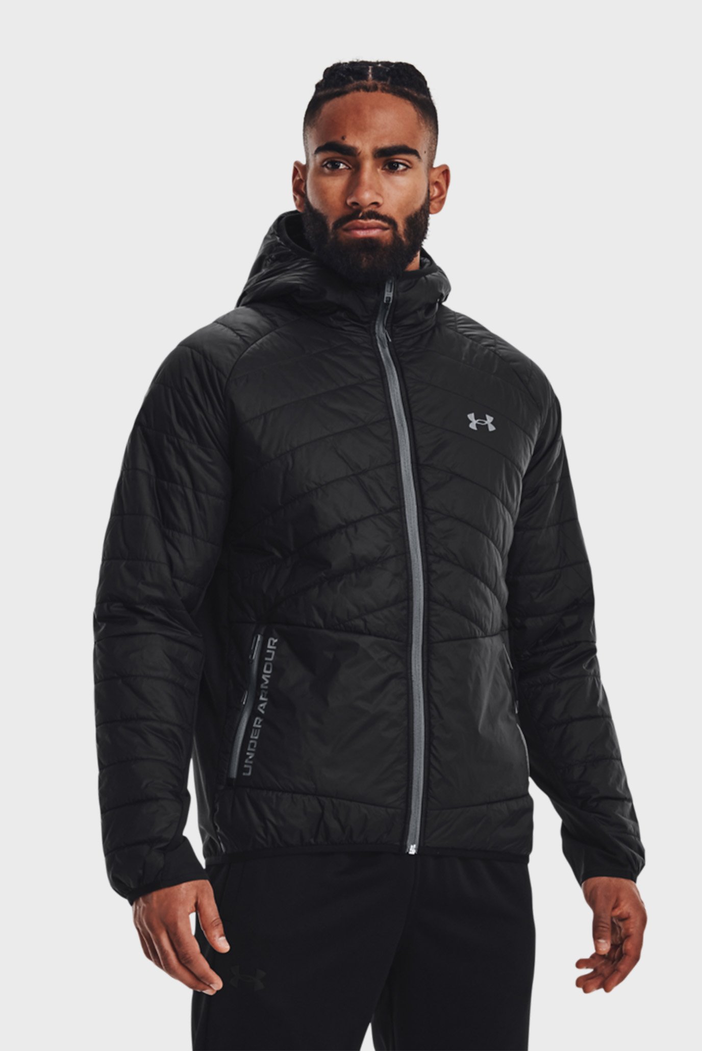 Мужская черная куртка UA Active Hybrid Jkt-BLK 1